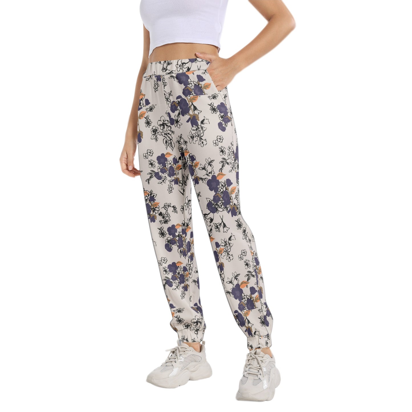 Elastic Waist Tapered Sweatpant
