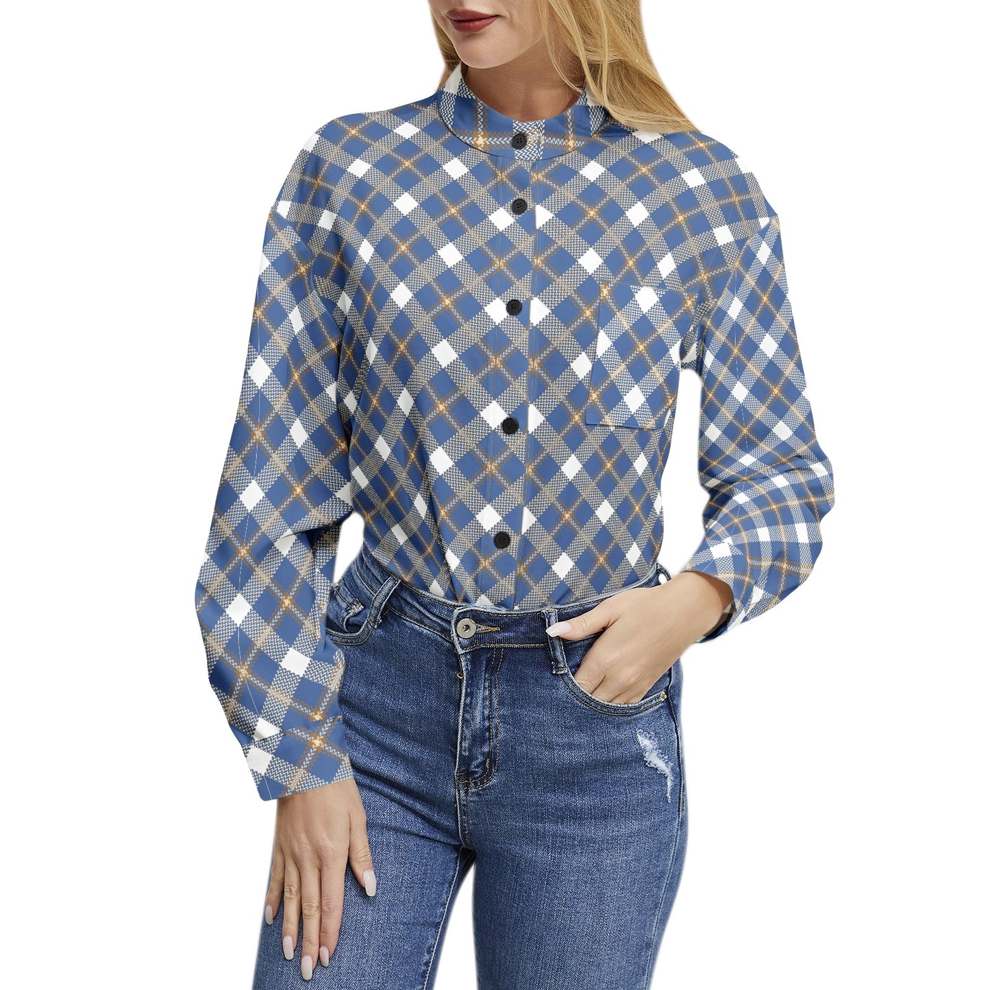 Long Sleeve Button Up Casual Shirt Top
