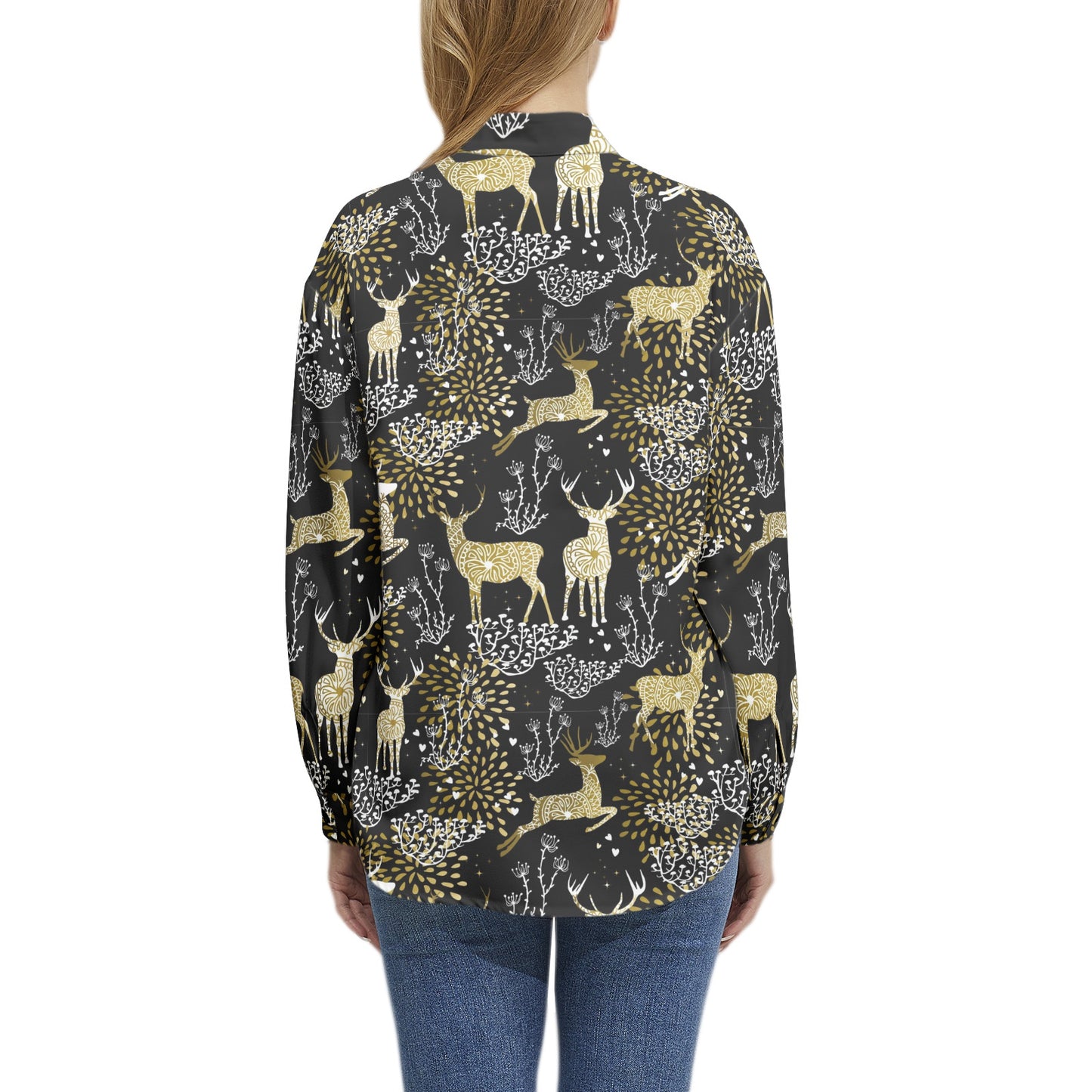 Long Sleeve Button Up Casual Shirt Top
