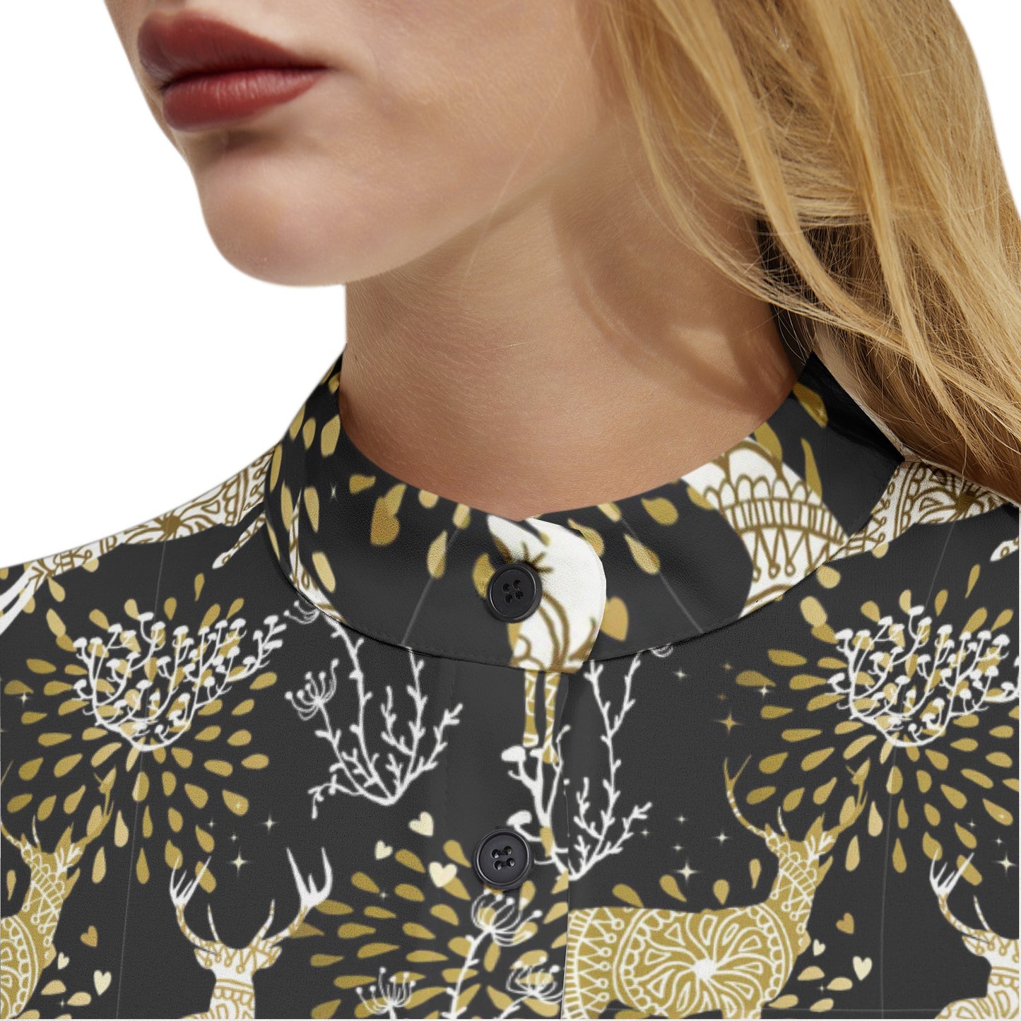 Long Sleeve Button Up Casual Shirt Top