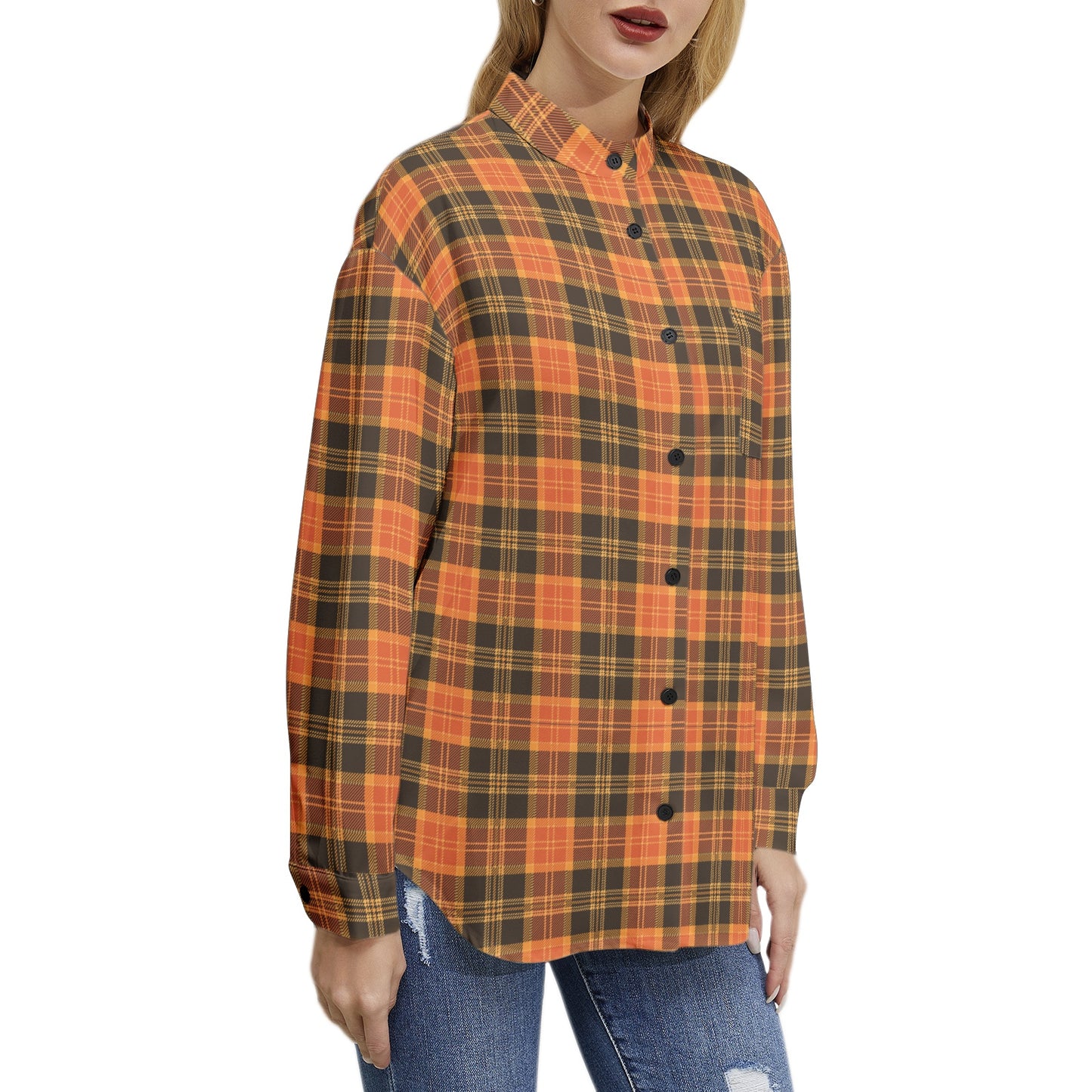 Long Sleeve Button Up Casual Shirt Top