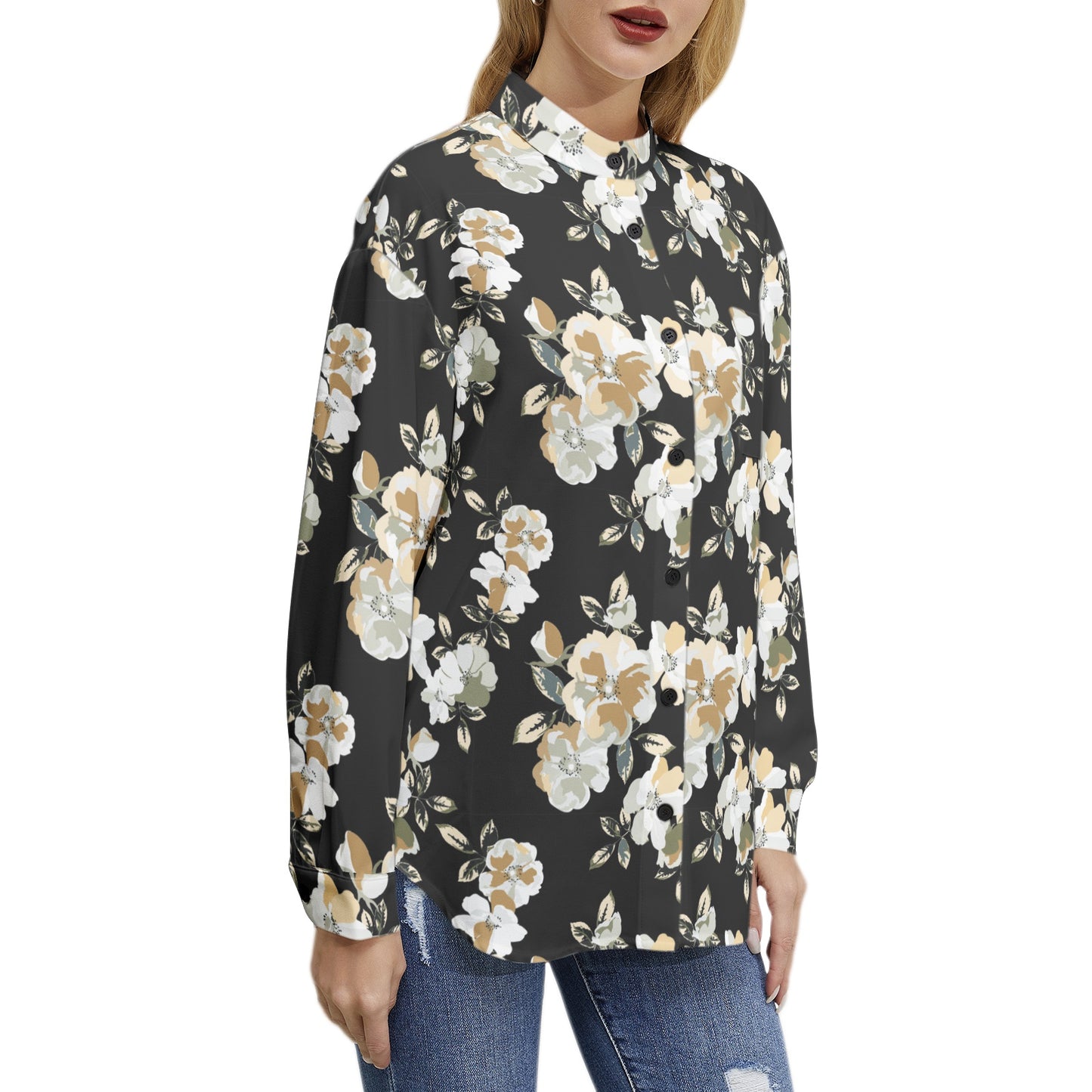 Long Sleeve Button Up Casual Shirt Top