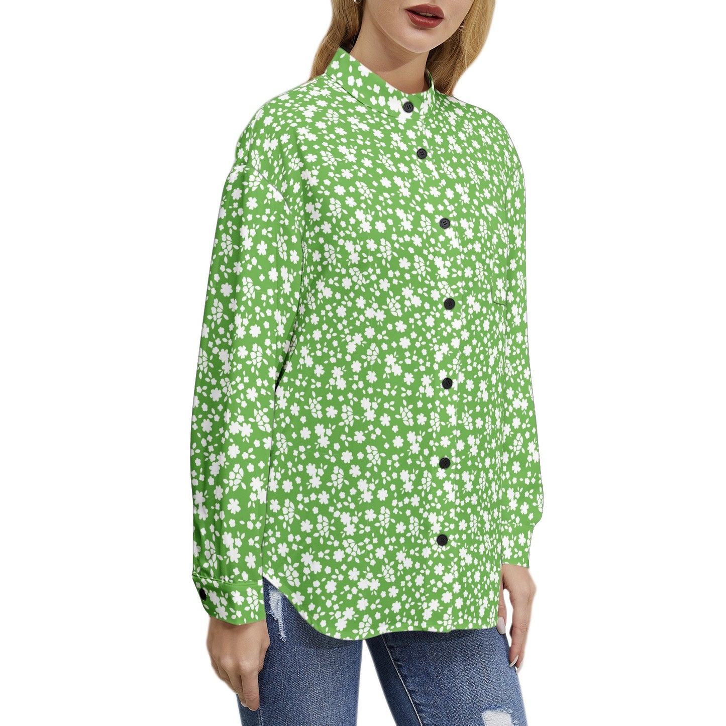 Long Sleeve Button Up Casual Shirt Top