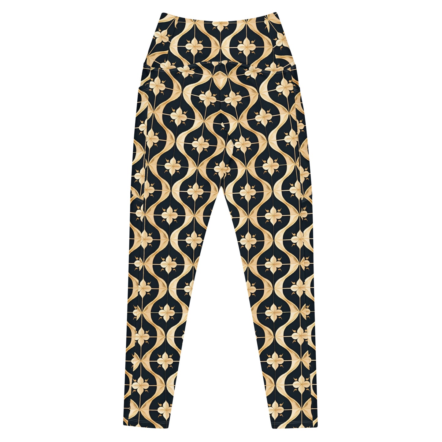 Crossover leggings with pockets