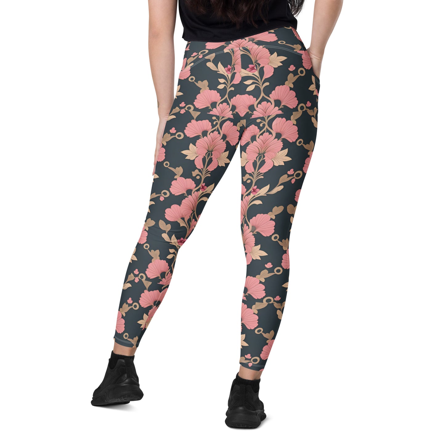 Crossover leggings with pockets