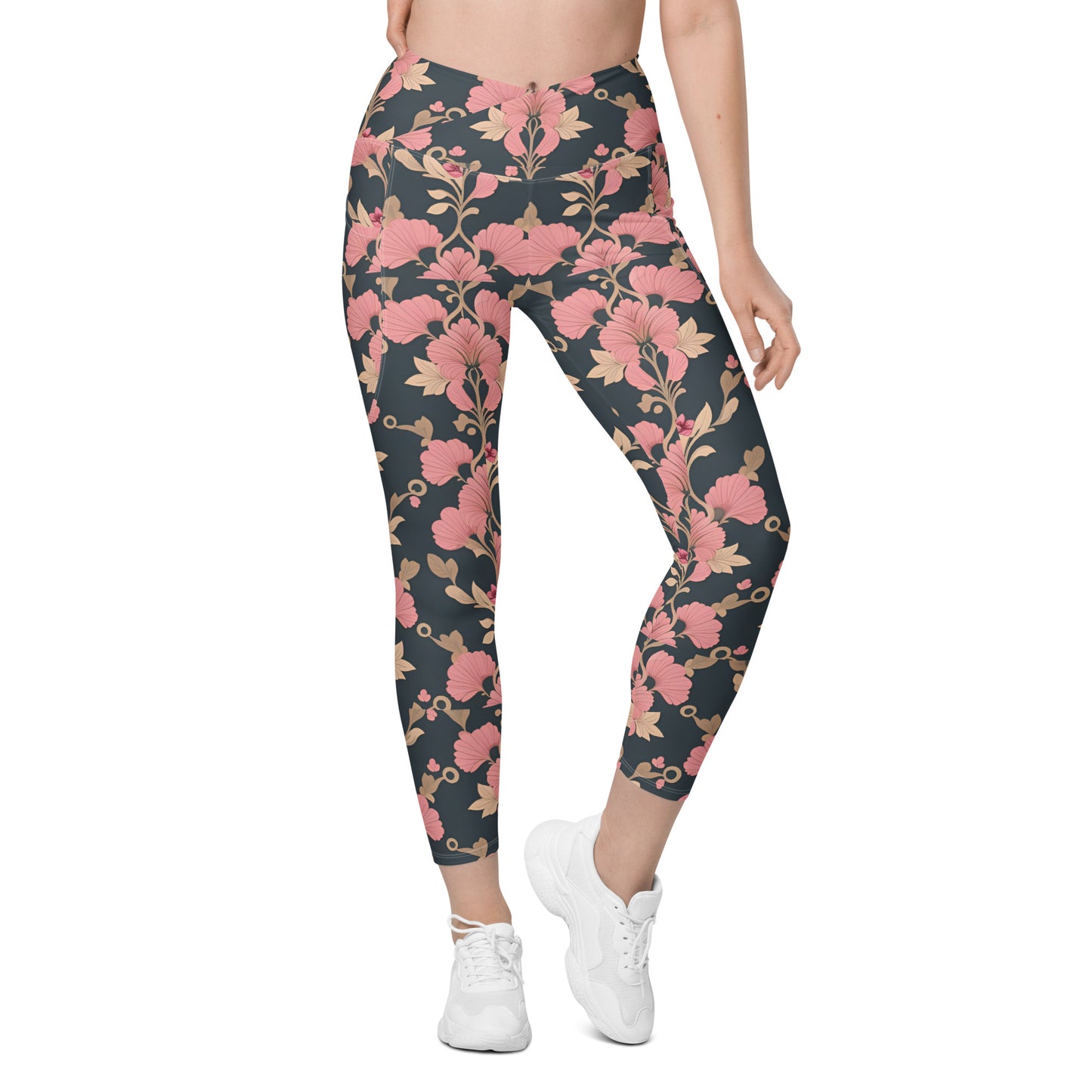 Crossover leggings with pockets