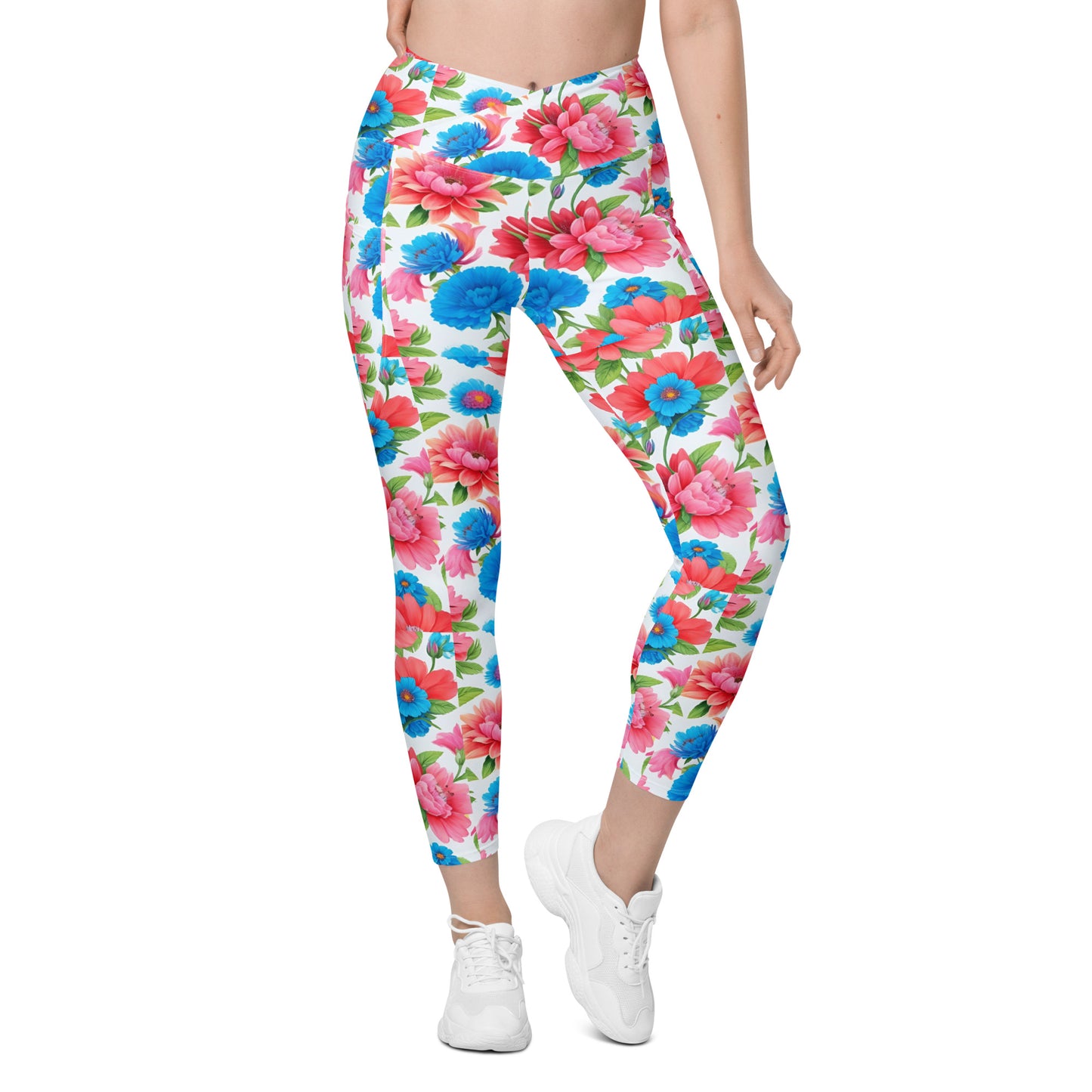 Crossover leggings with pockets