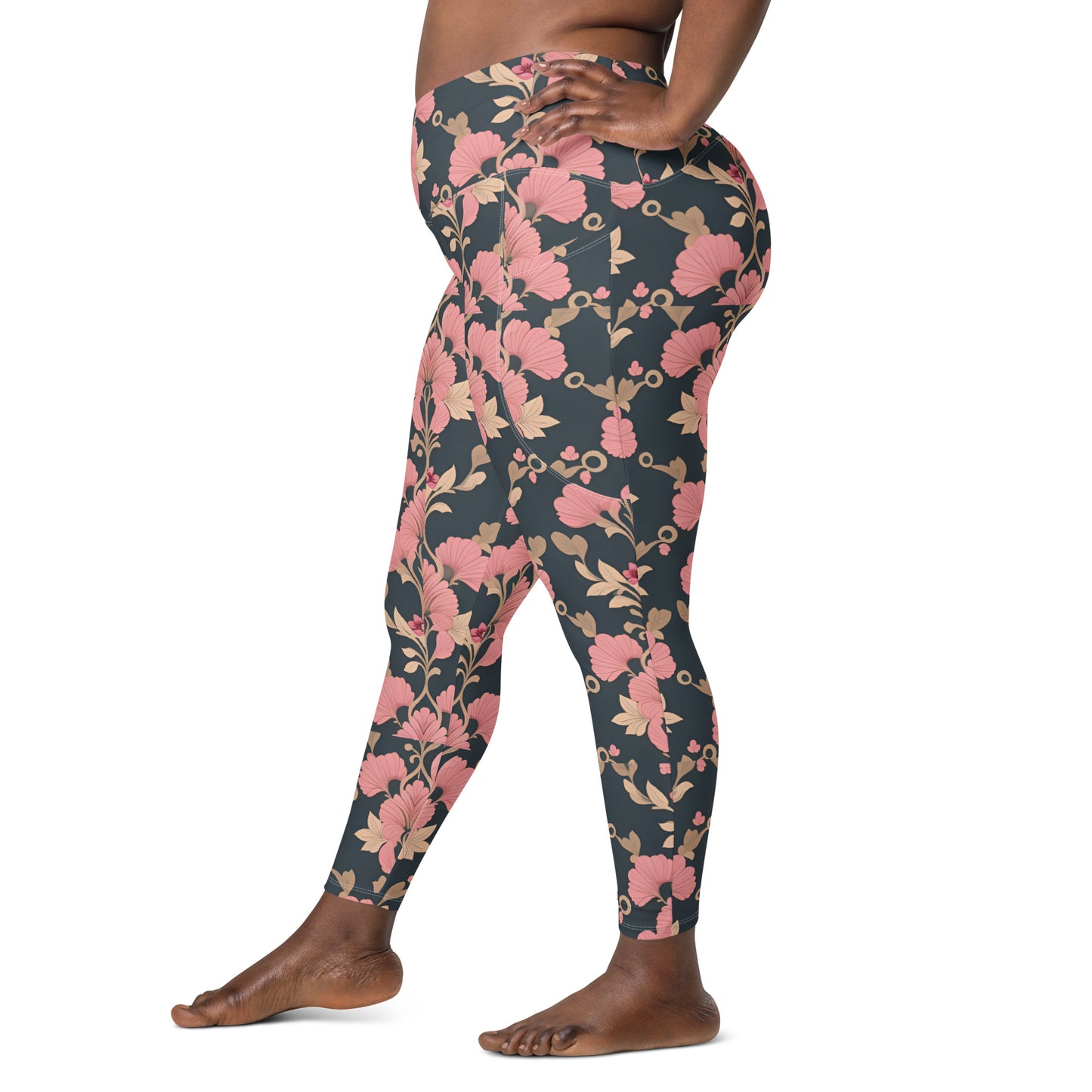 Crossover leggings with pockets