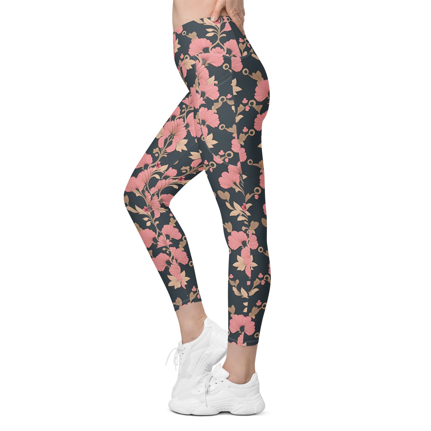 Crossover leggings with pockets