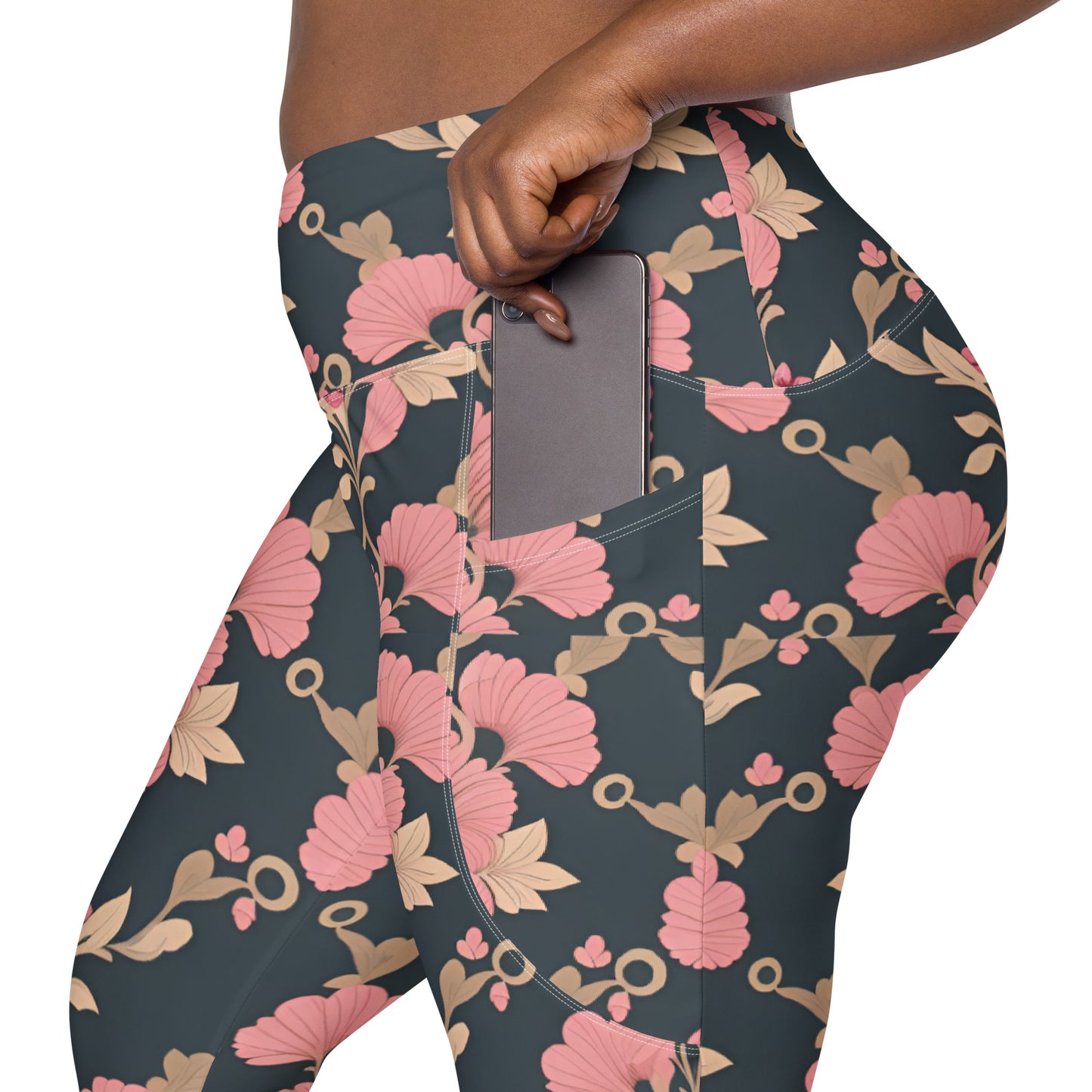 Crossover leggings with pockets