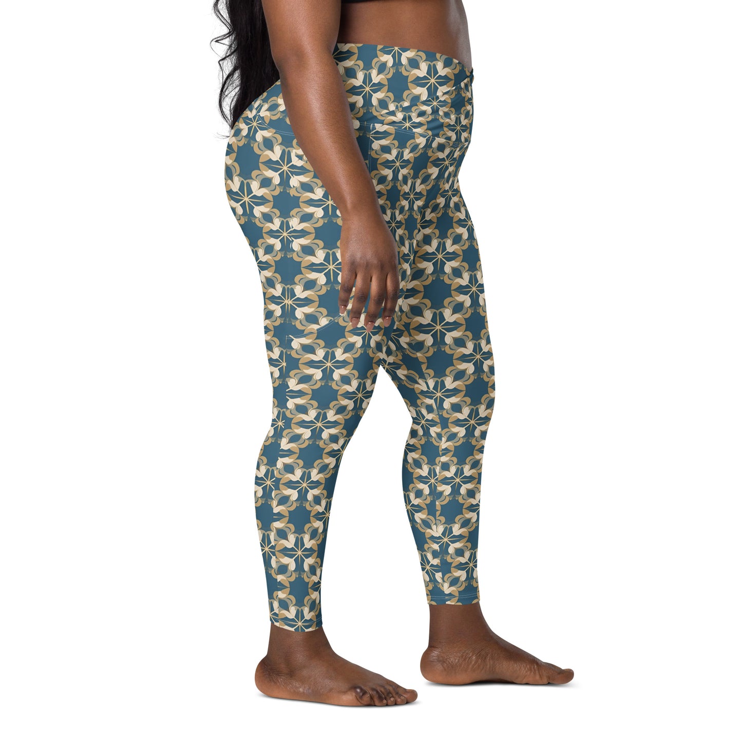 Crossover leggings with pockets
