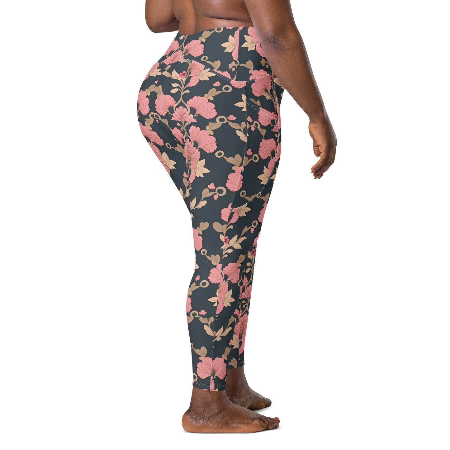 Crossover leggings with pockets