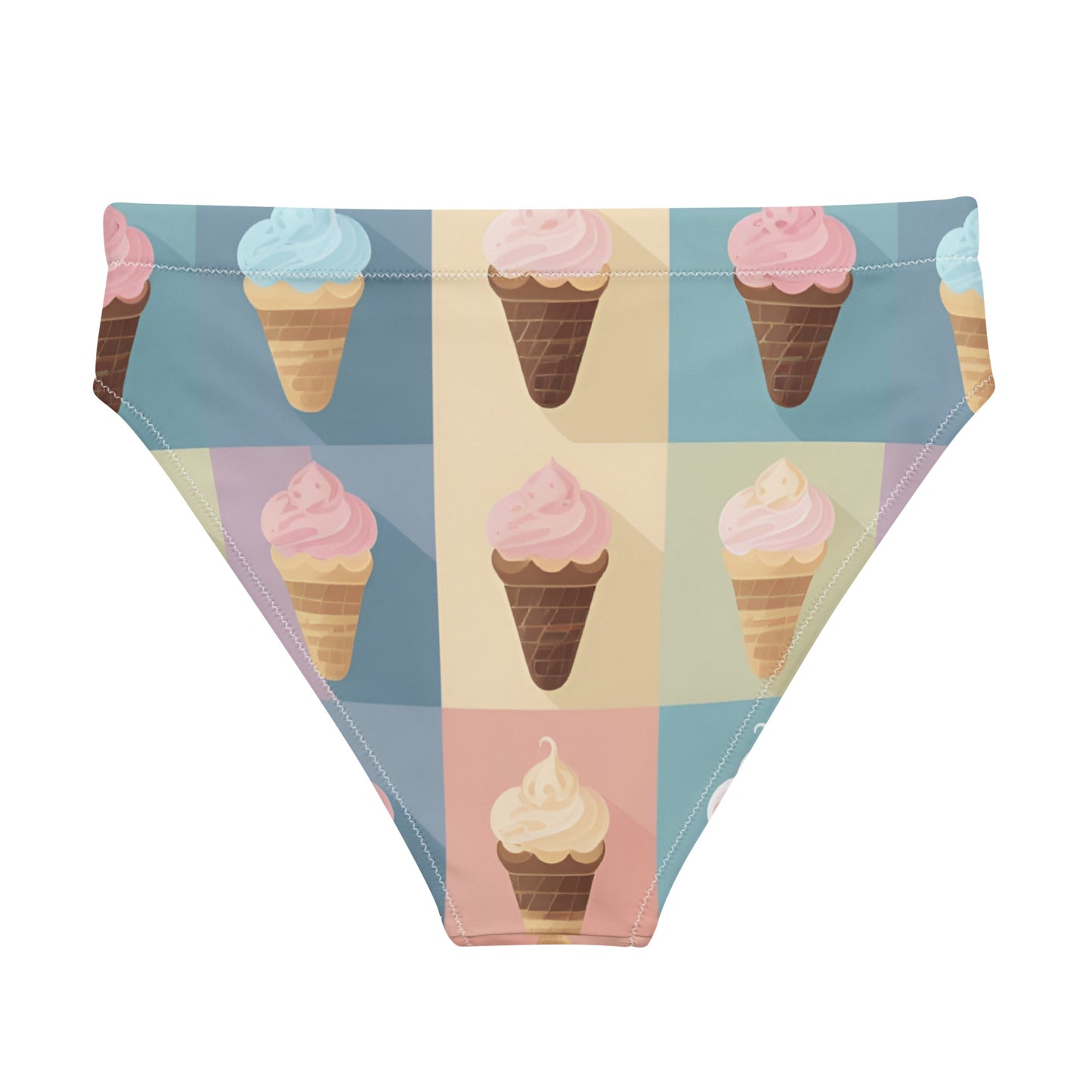 Recycled high-waisted bikini bottom