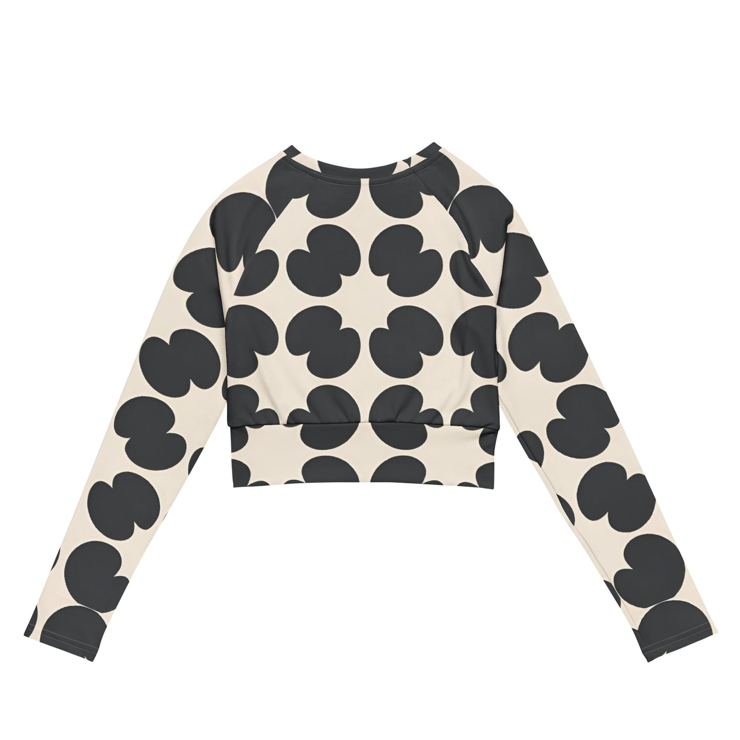 Recycled long-sleeve crop top