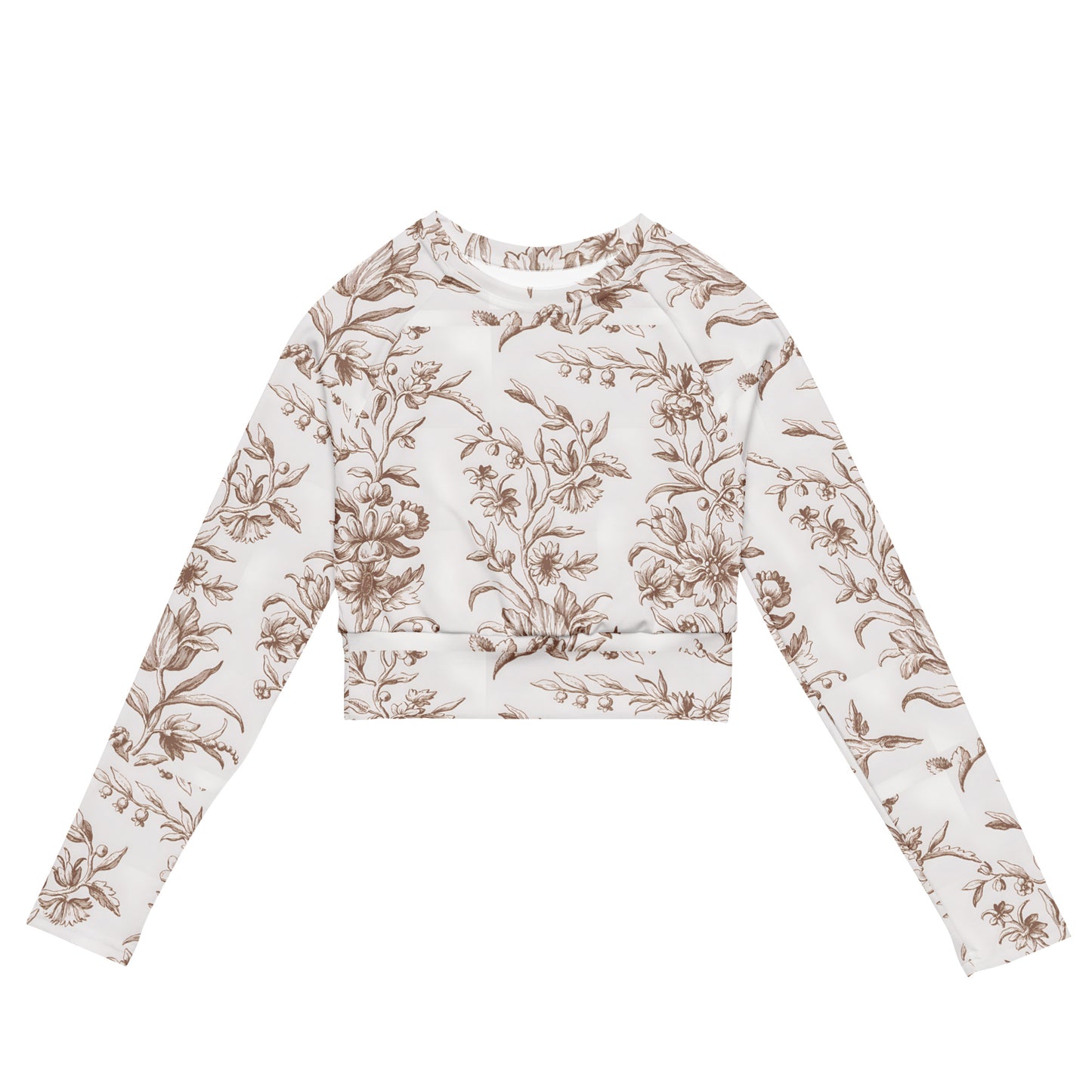 Recycled long-sleeve crop top