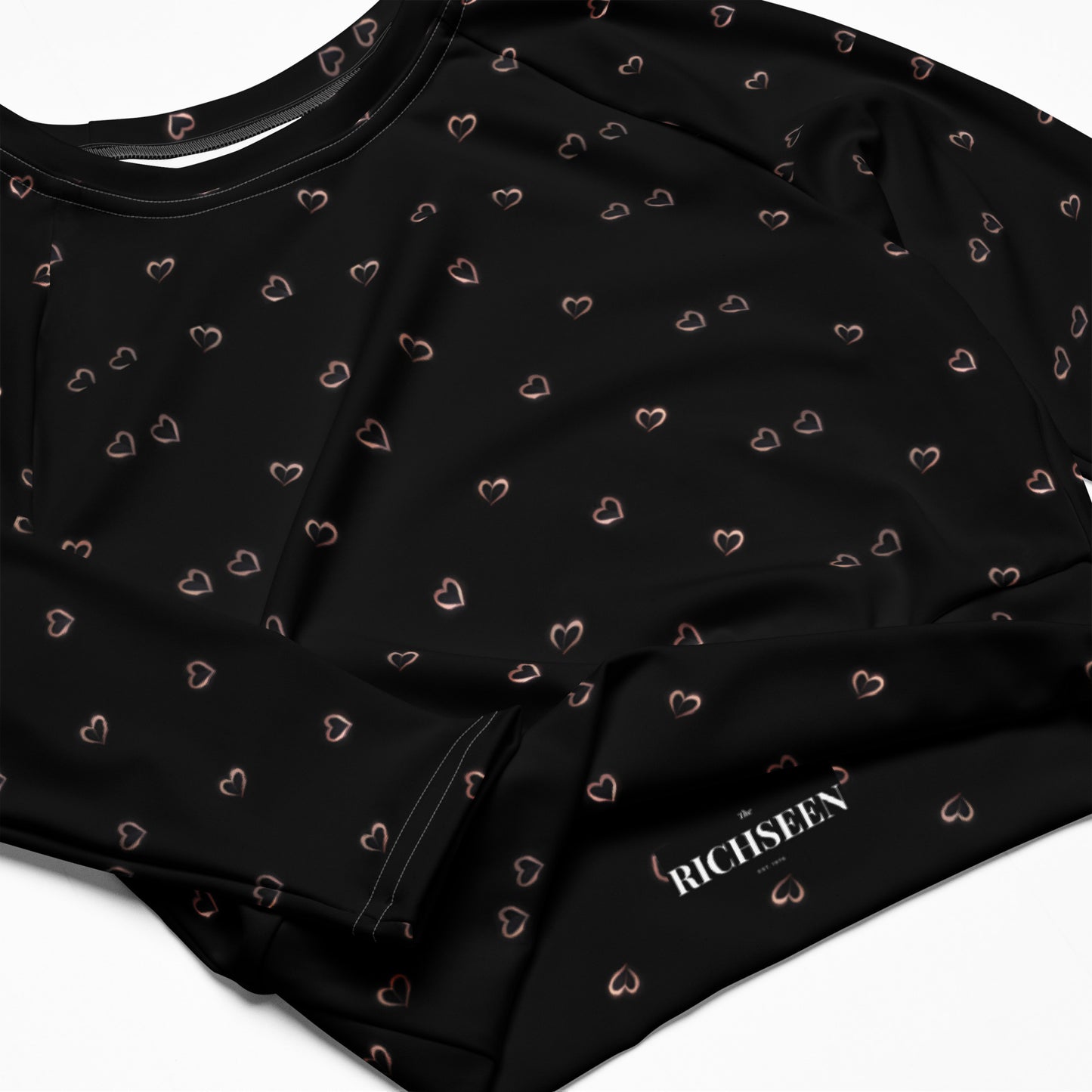 Recycled long-sleeve crop top