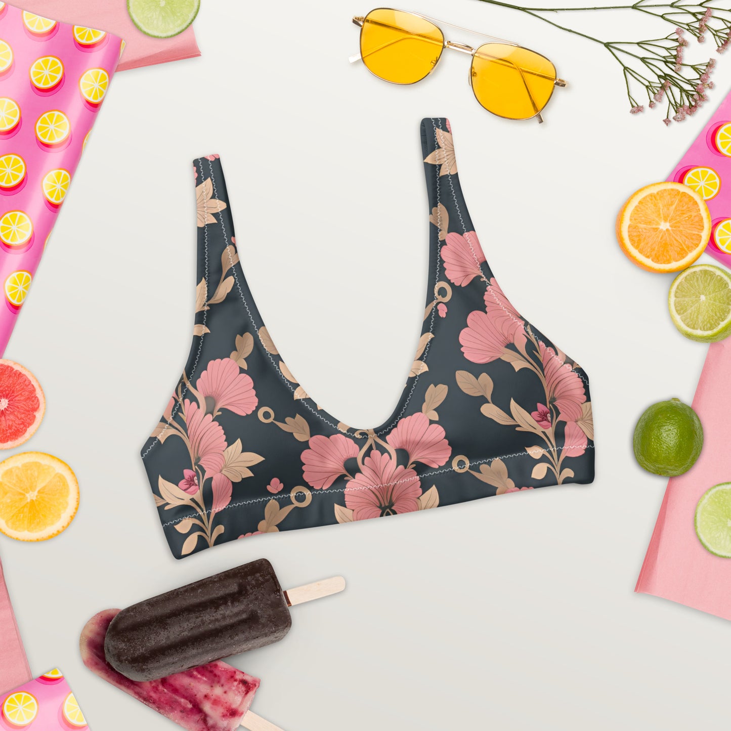 Recycled padded bikini top