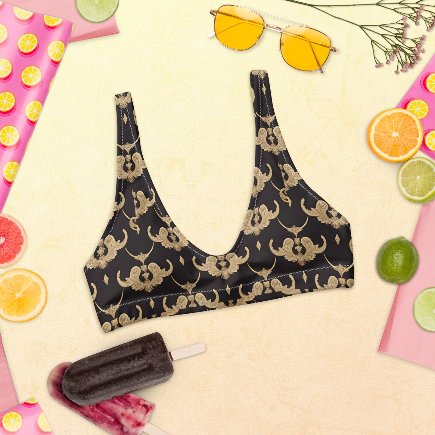Recycled padded bikini top