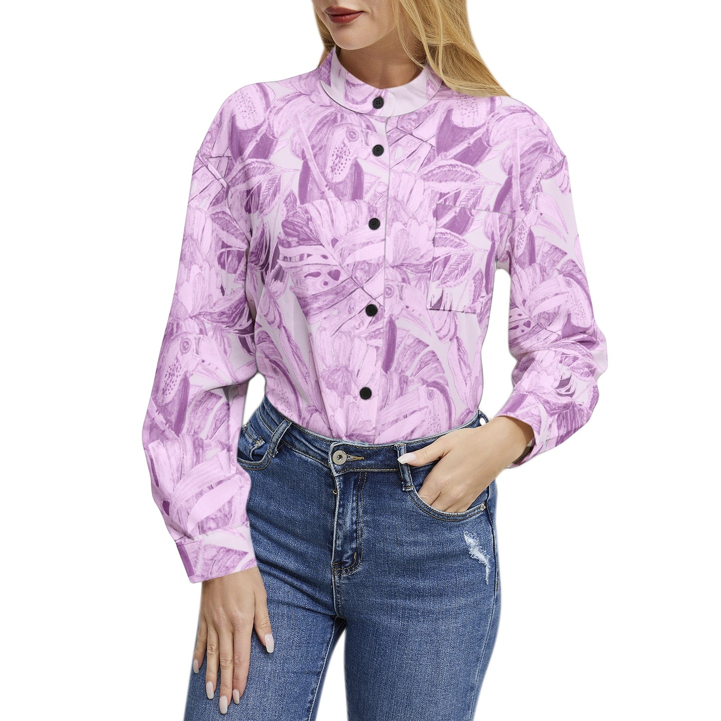 Long Sleeve Button Up Casual Shirt Top