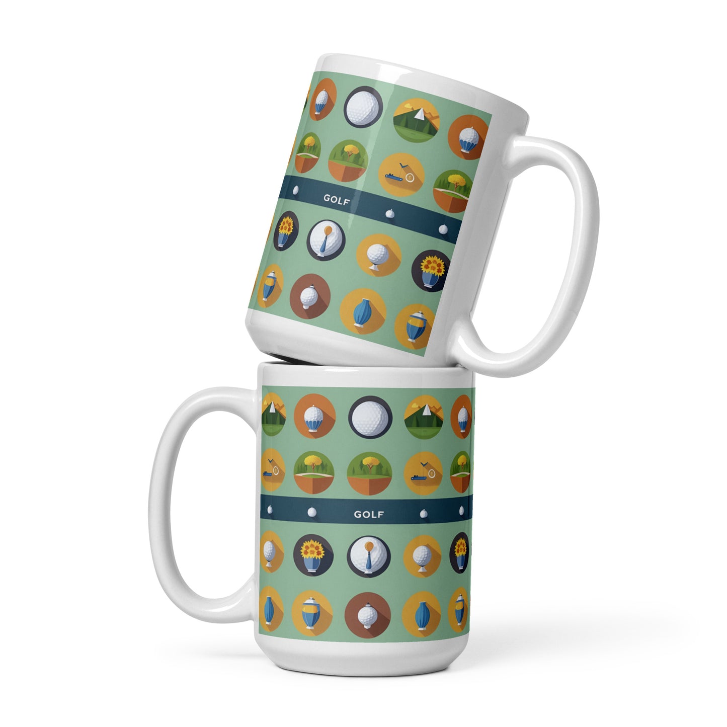 White glossy mug