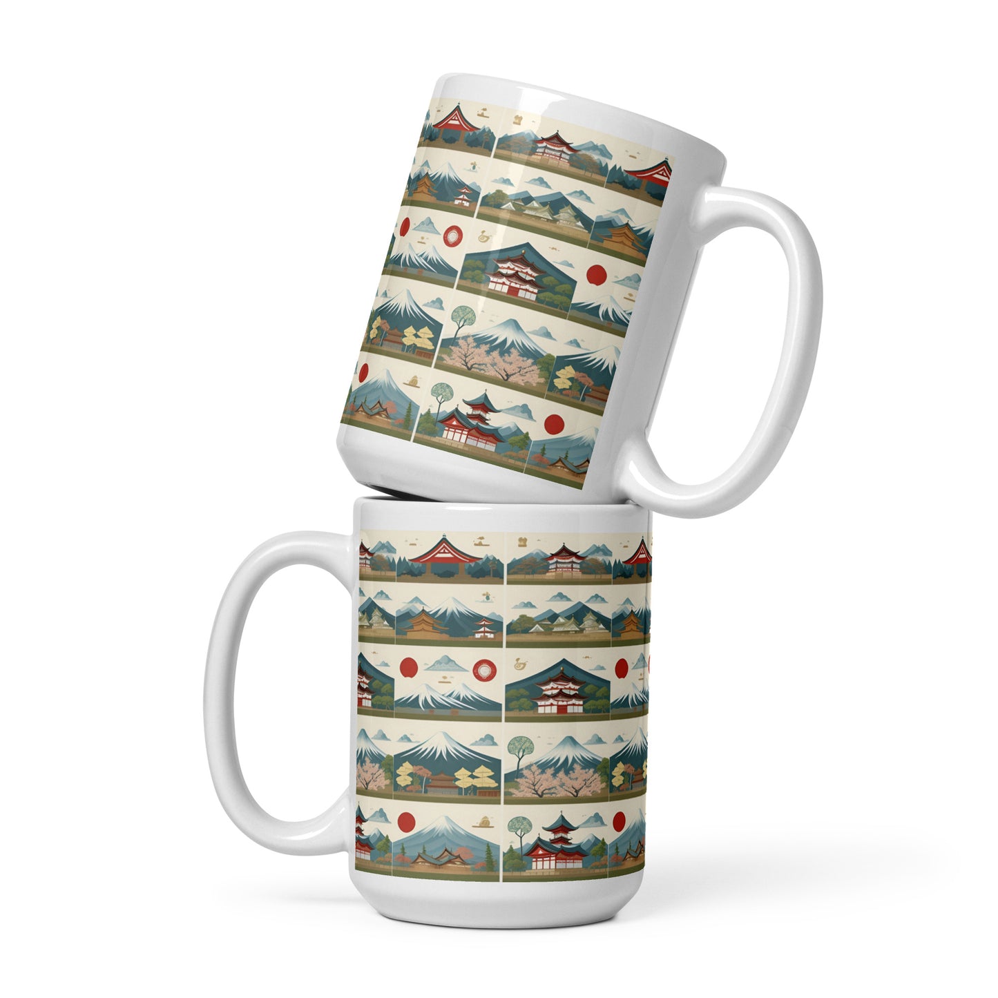 White glossy mug