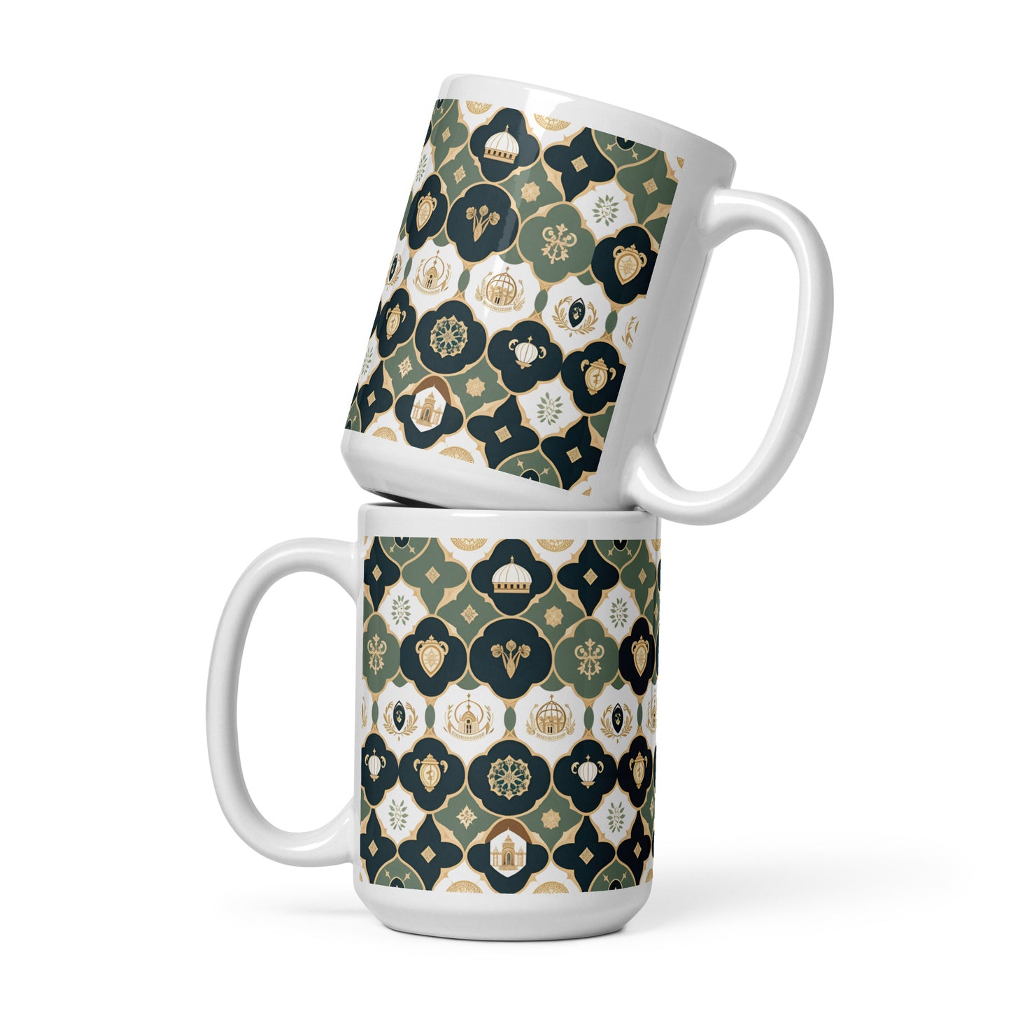 White glossy mug