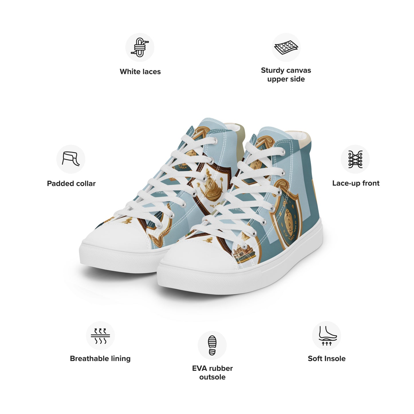 Women’s high top canvas shoes