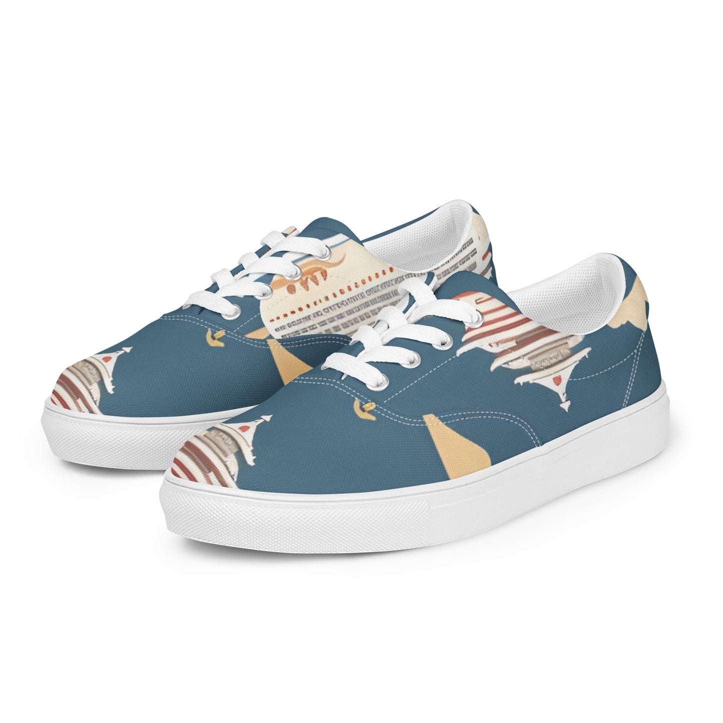 Women’s lace-up canvas shoes