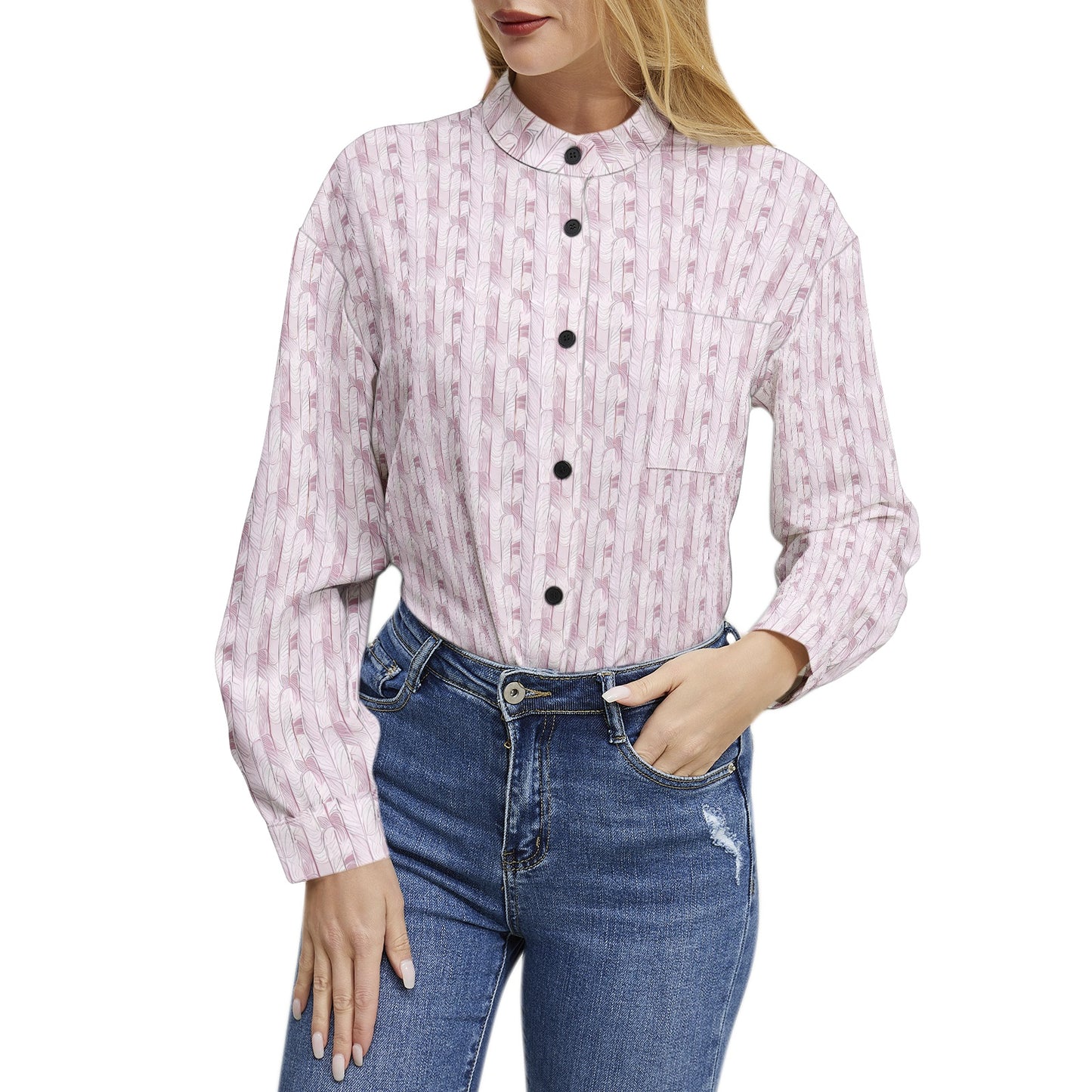 Long Sleeve Button Up Casual Shirt Top
