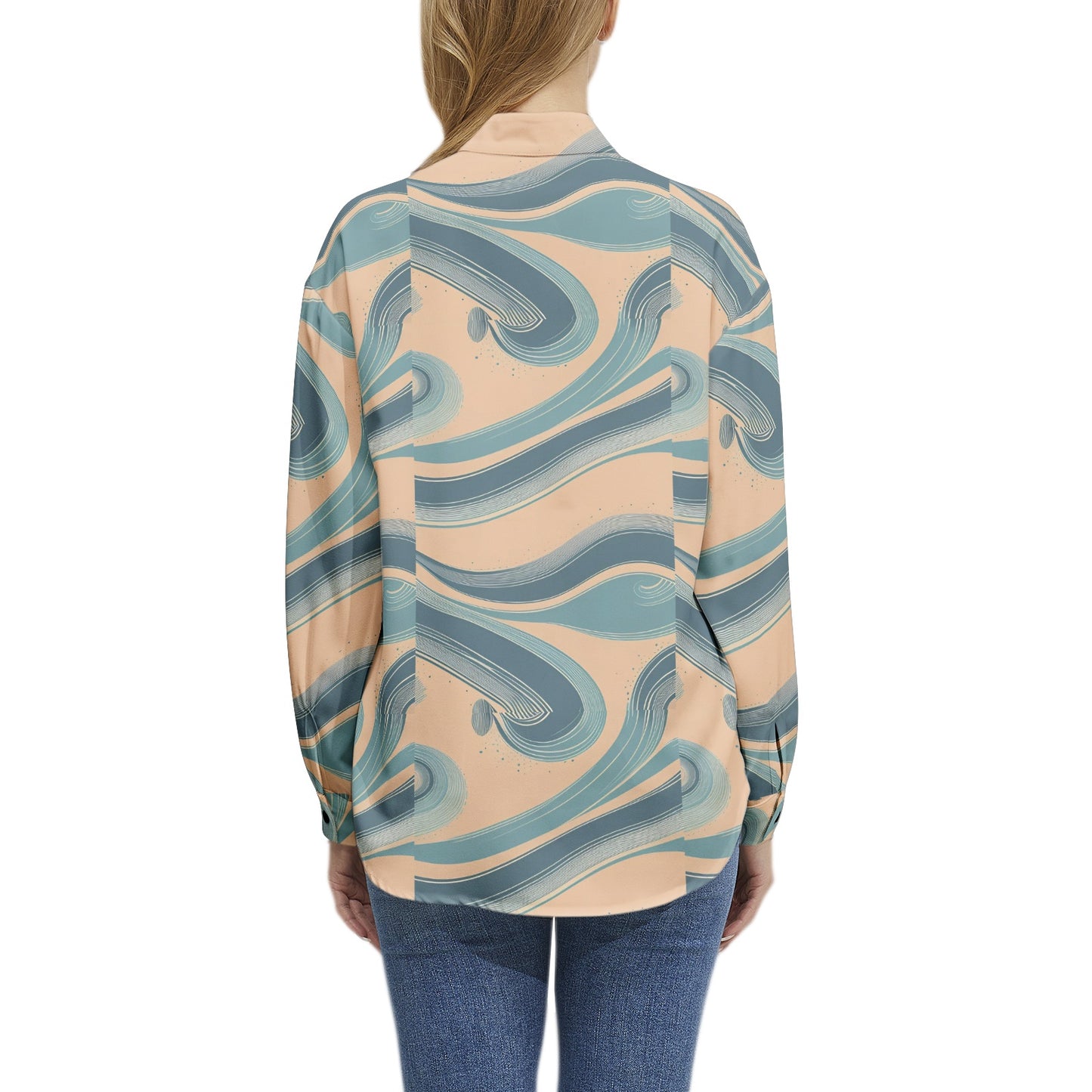 Long Sleeve Button Up Casual Shirt Top