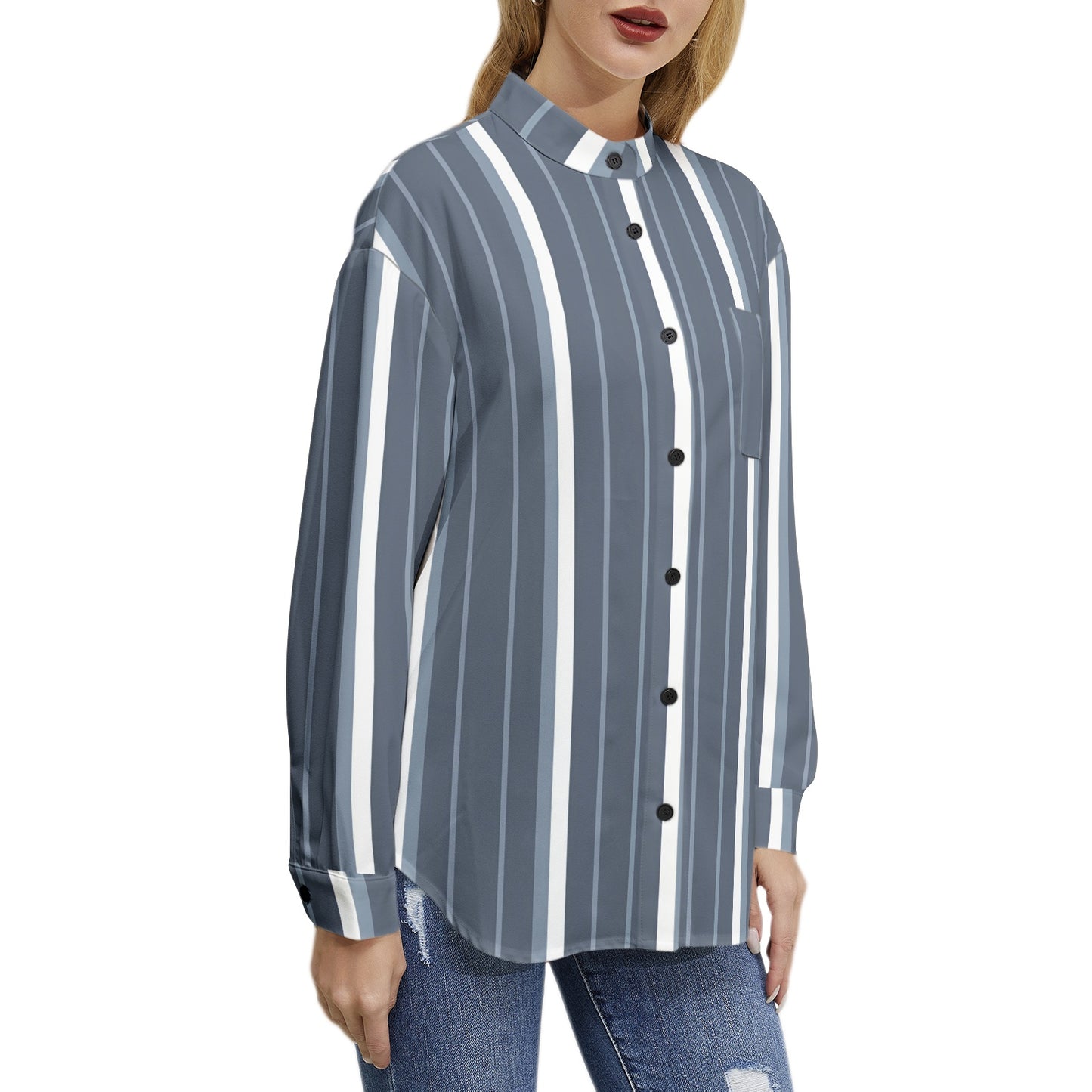 Long Sleeve Button Up Casual Shirt Top