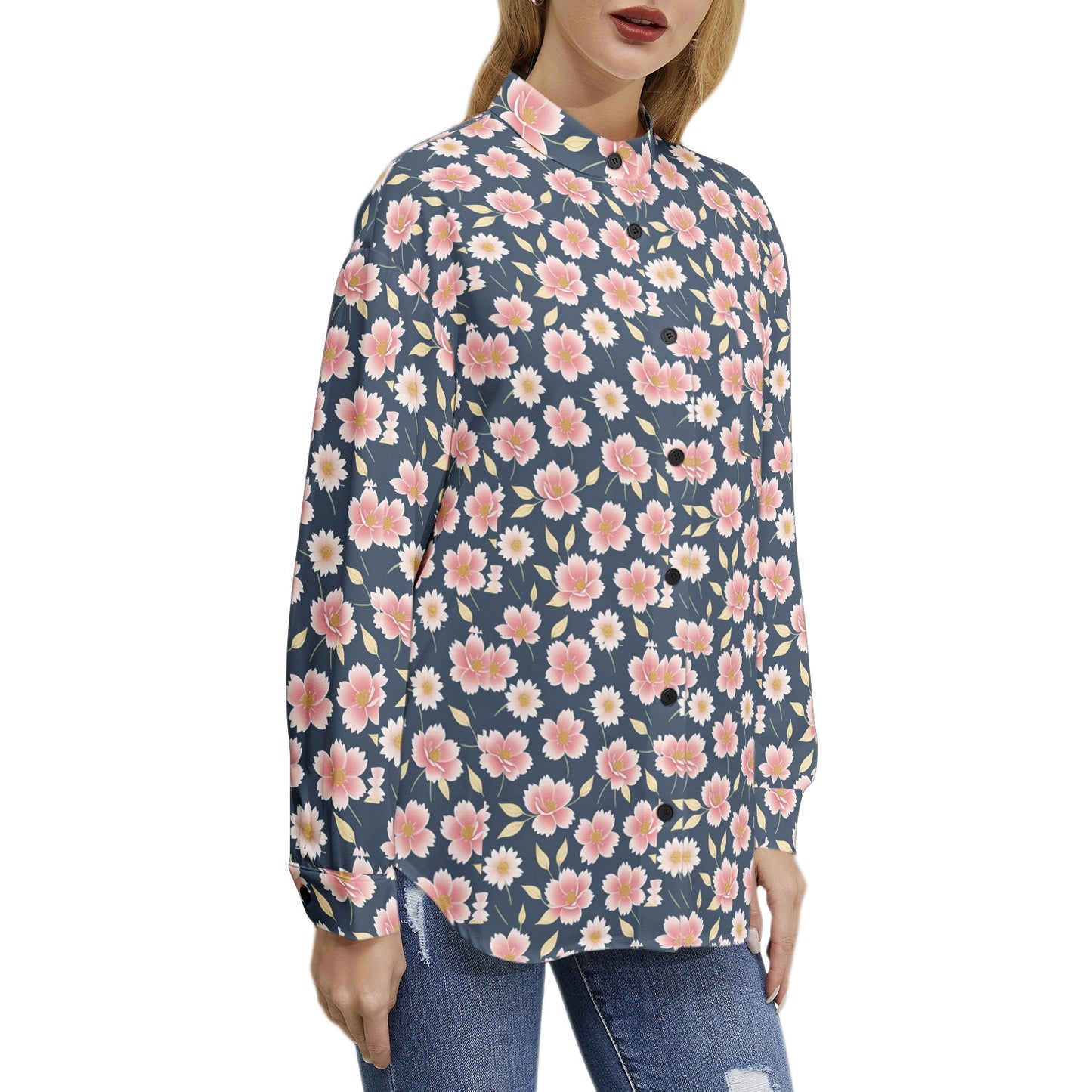 Long Sleeve Button Up Casual Shirt Top