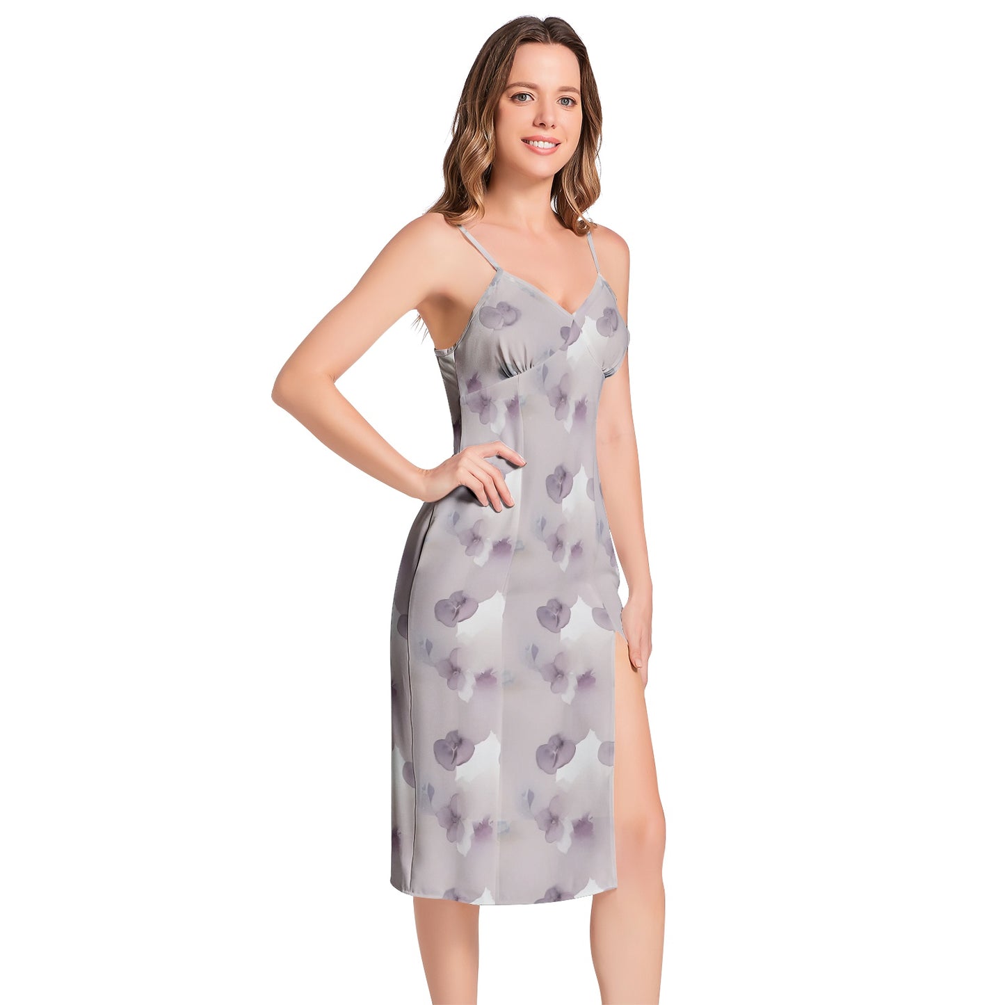 Split Thigh V-Neck Cami Dress