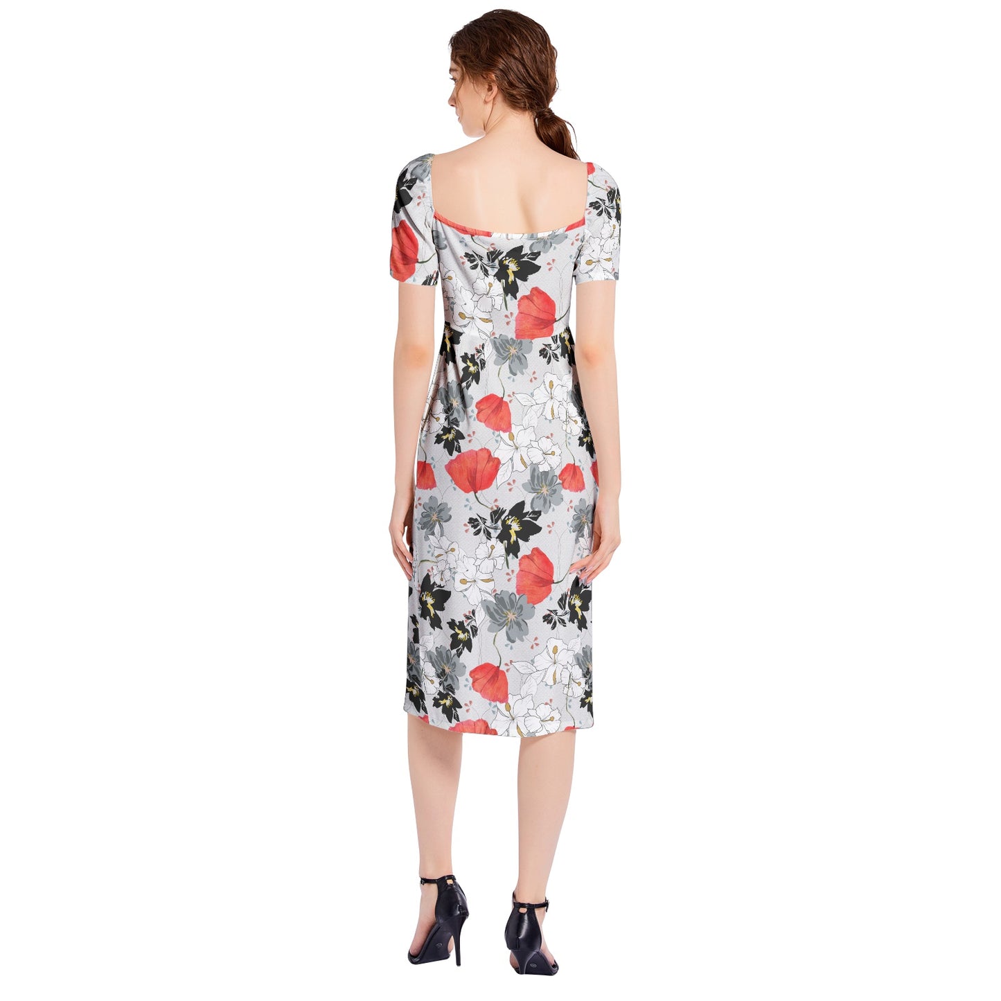 Split Thigh Midi Bodycon Dress