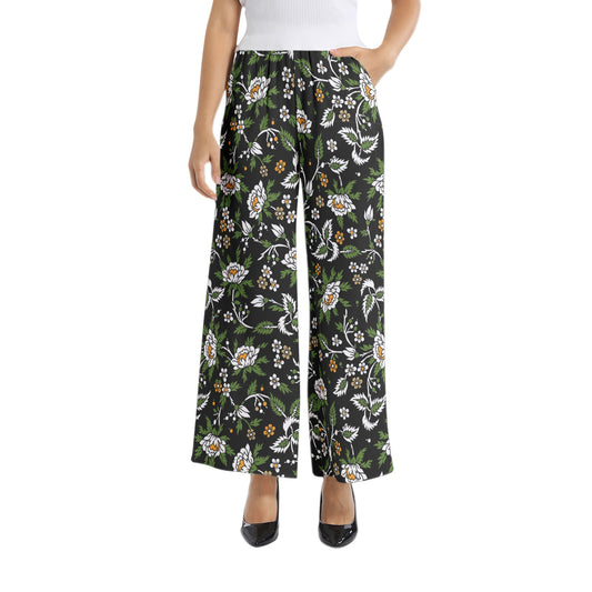 Elastic Waist Wide Leg Pant