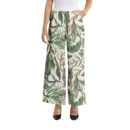 Elastic Waist Wide Leg Pant