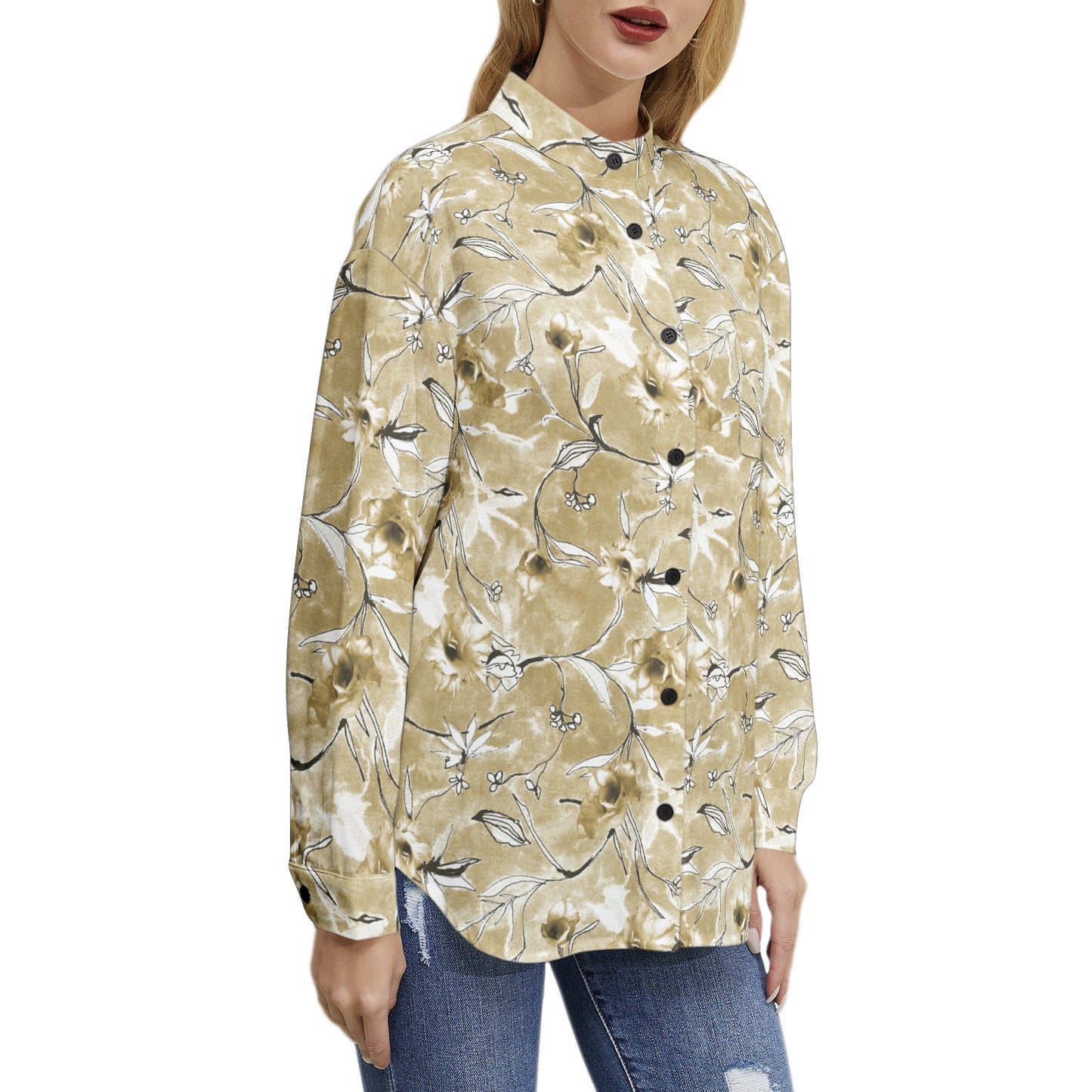 Long Sleeve Button Up Casual Shirt Top