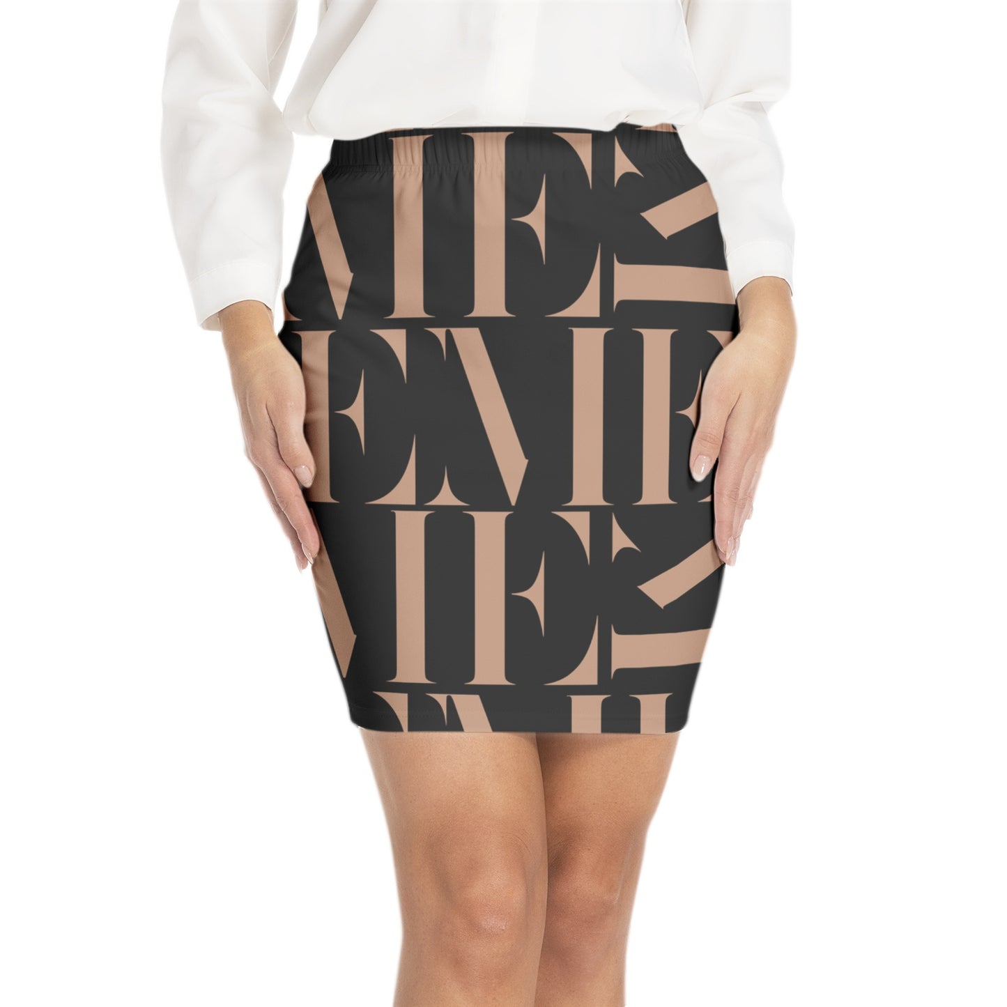 Elastic Waist Bodycon Skirt