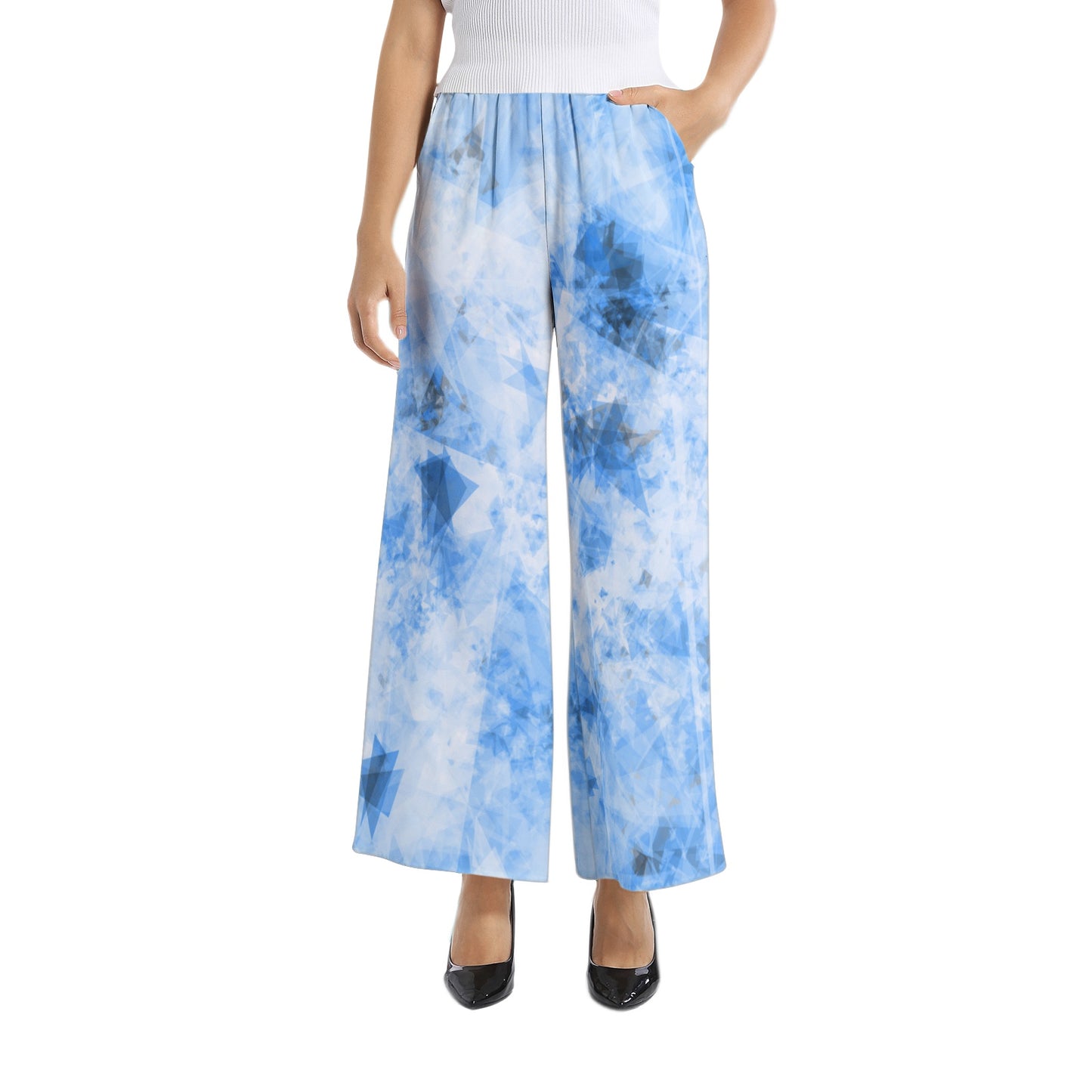 Elastic Waist Wide Leg Pant