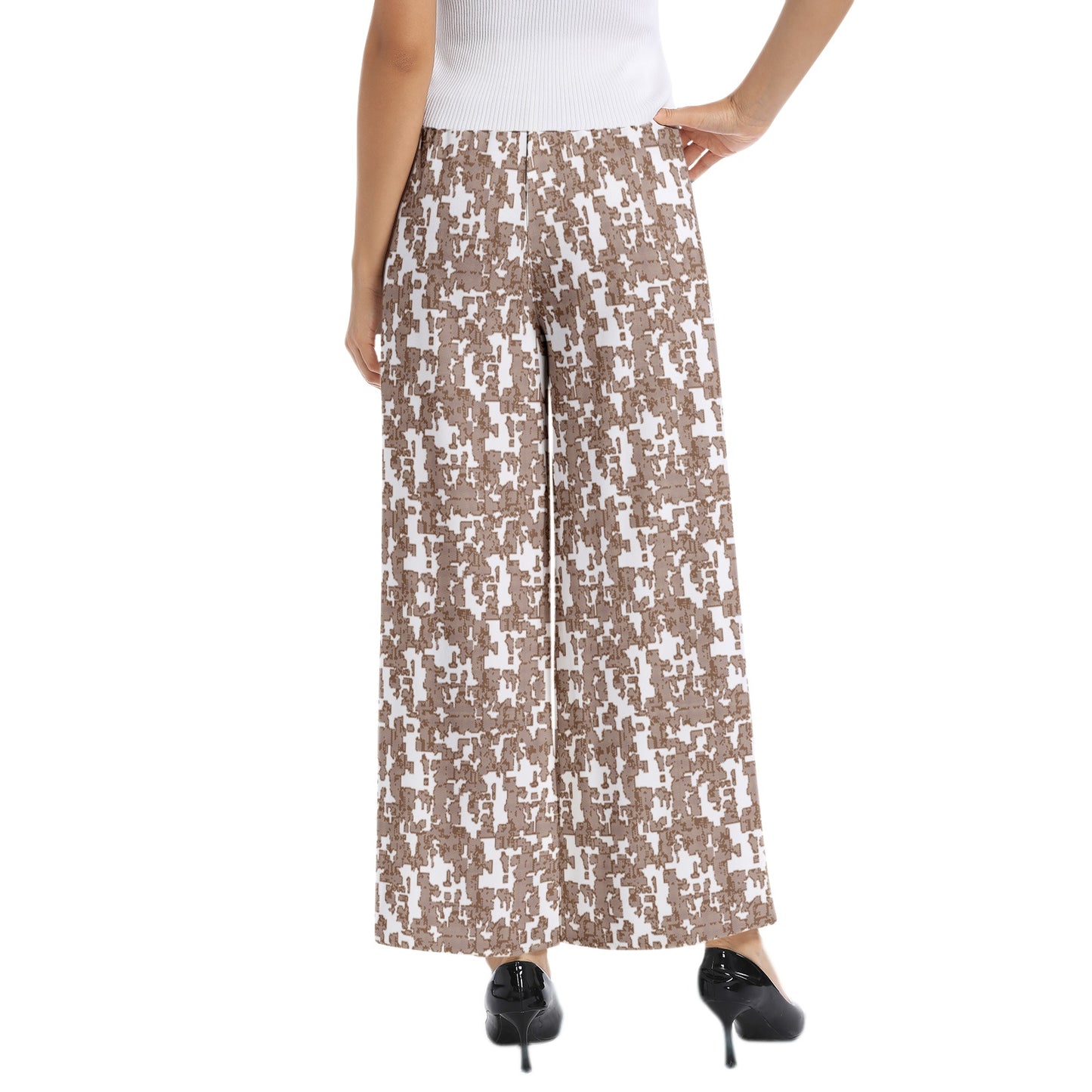 Elastic Waist Wide Leg Pant