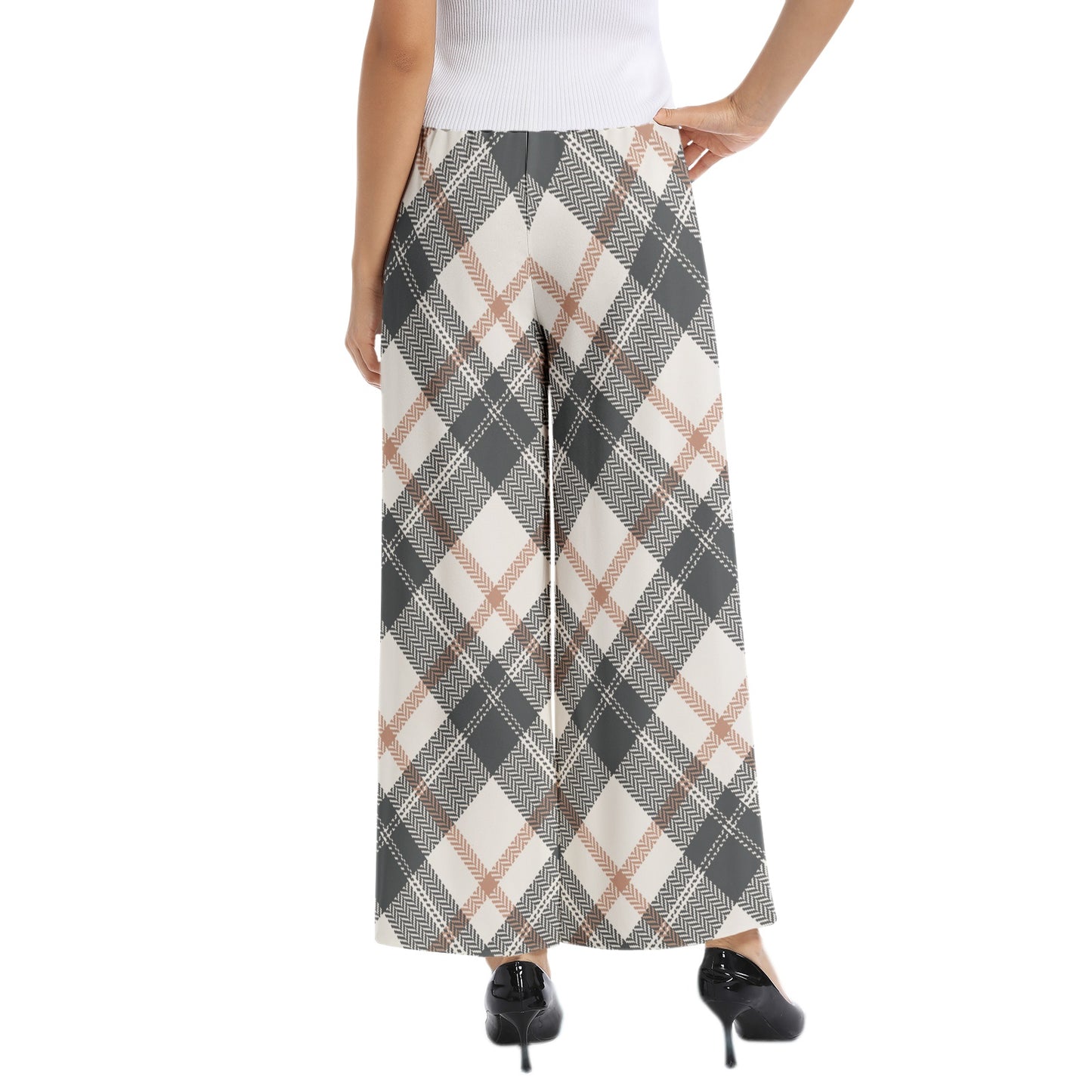 Elastic Waist Wide Leg Pant