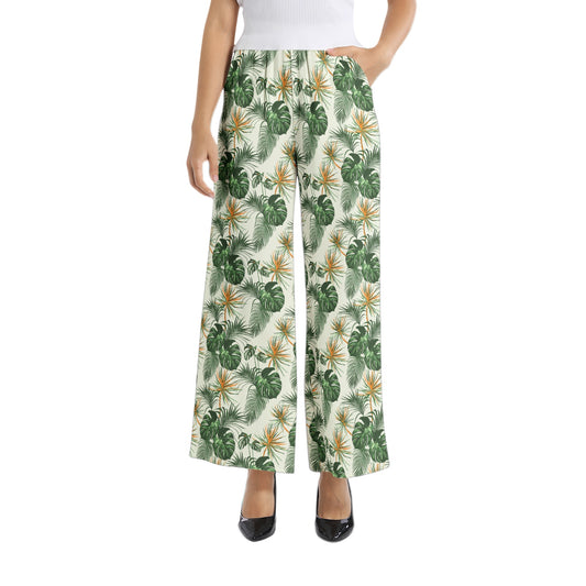 Elastic Waist Wide Leg Pant