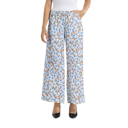 Elastic Waist Wide Leg Pant