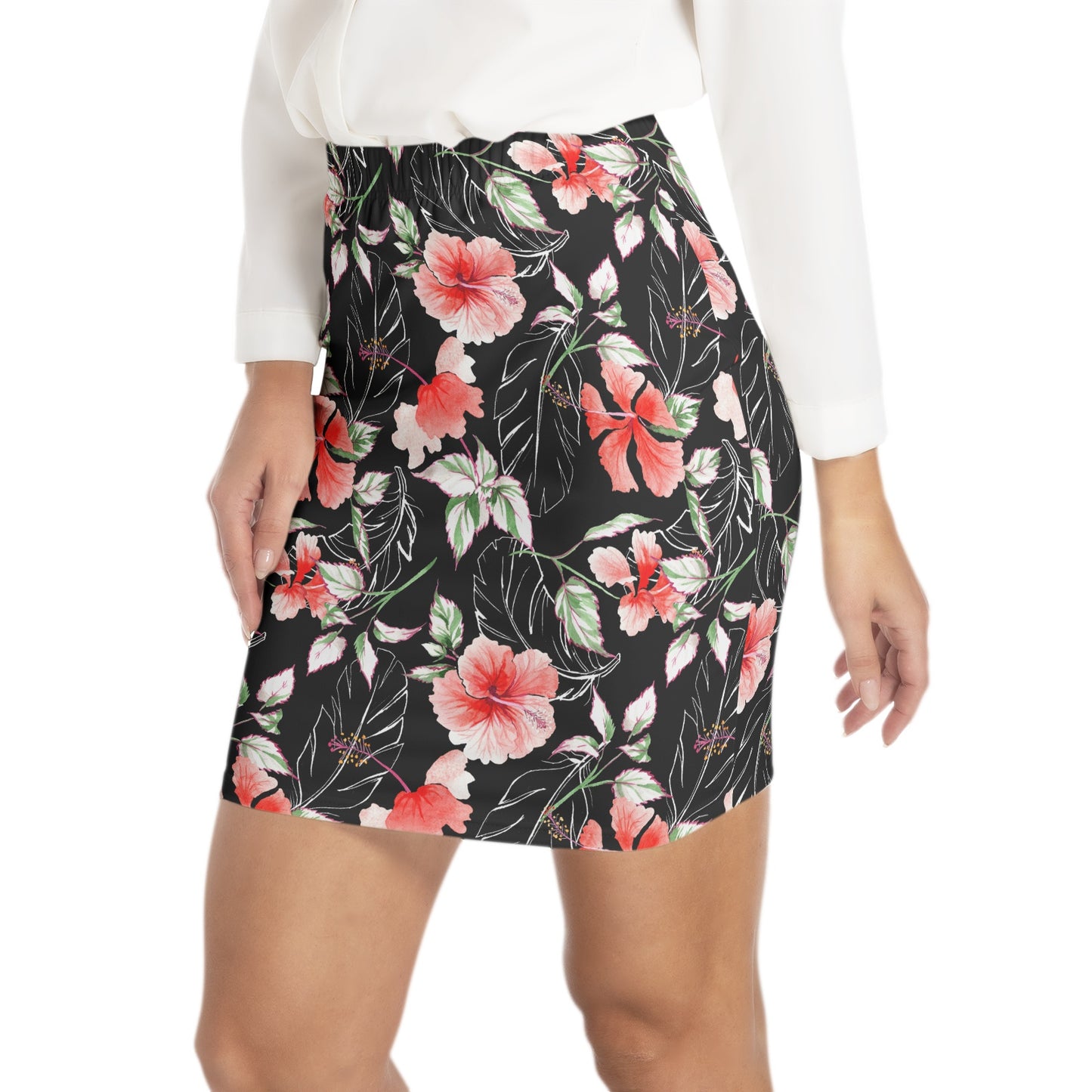 Elastic Waist Bodycon Skirt