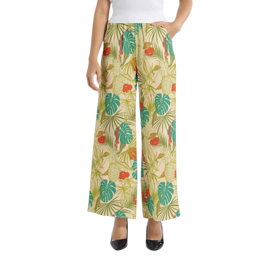 Elastic Waist Wide Leg Pant