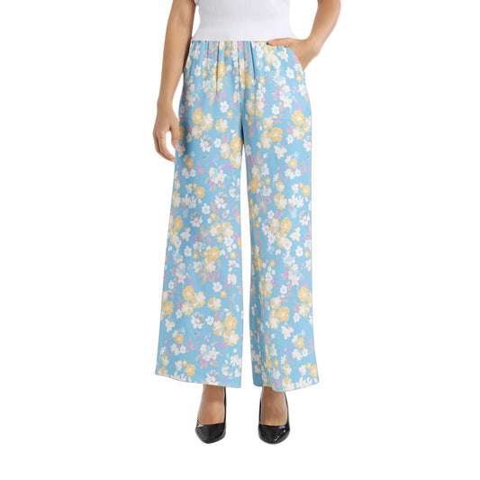 Elastic Waist Wide Leg Pant