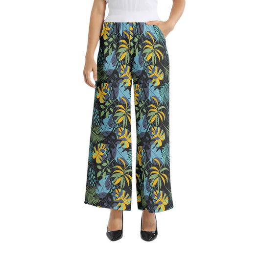 Elastic Waist Wide Leg Pant