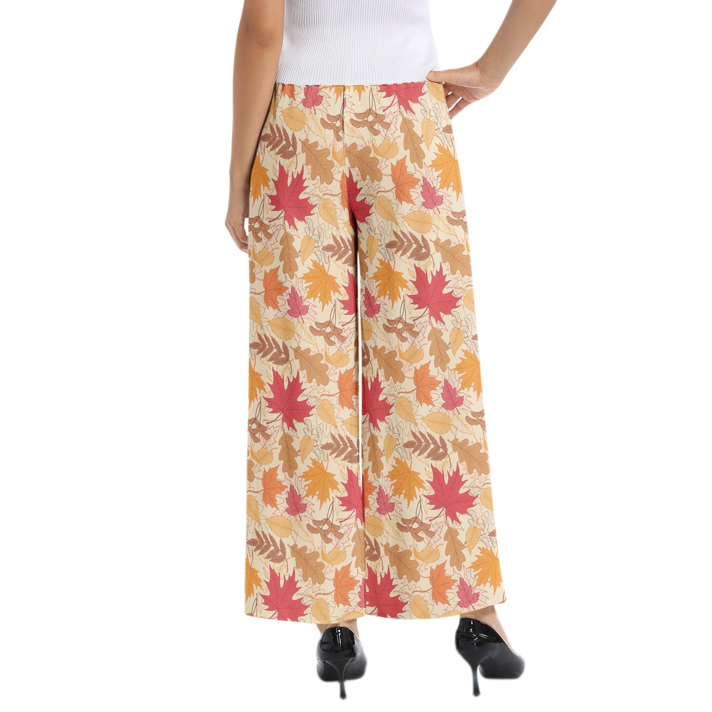 Elastic Waist Wide Leg Pant