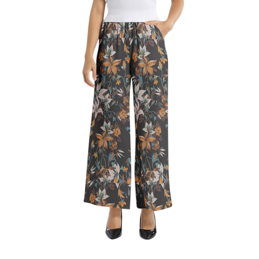 Elastic Waist Wide Leg Pant