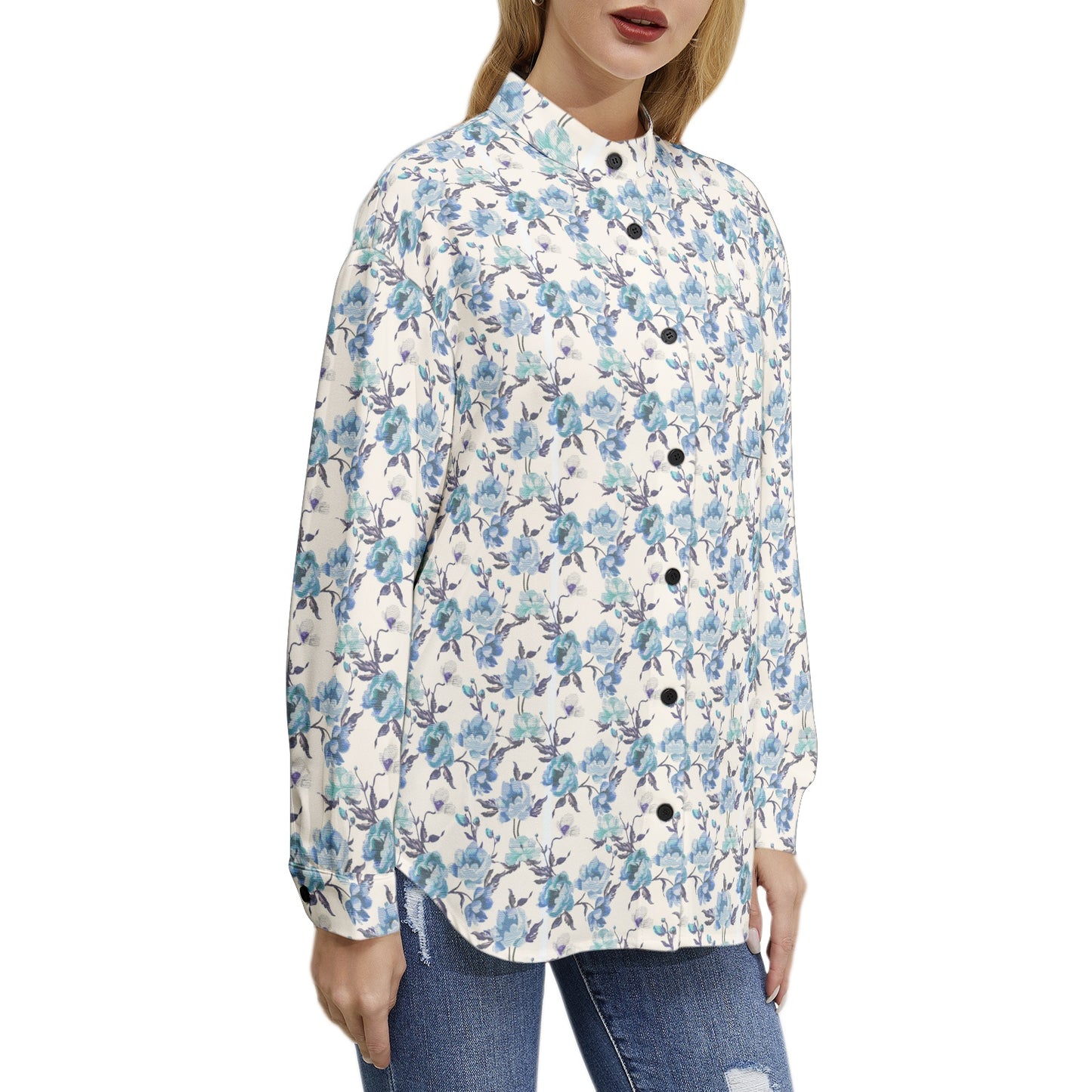 Long Sleeve Button Up Casual Shirt Top